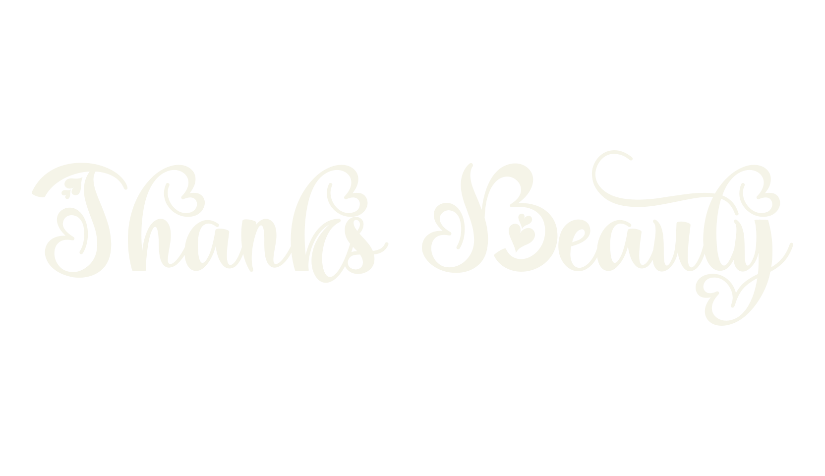 Thanks Beauty, banner font preview