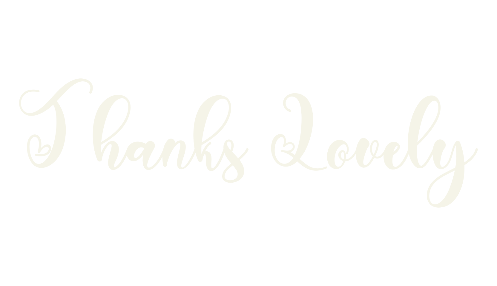 Thanks Lovely, calligraphy font preview