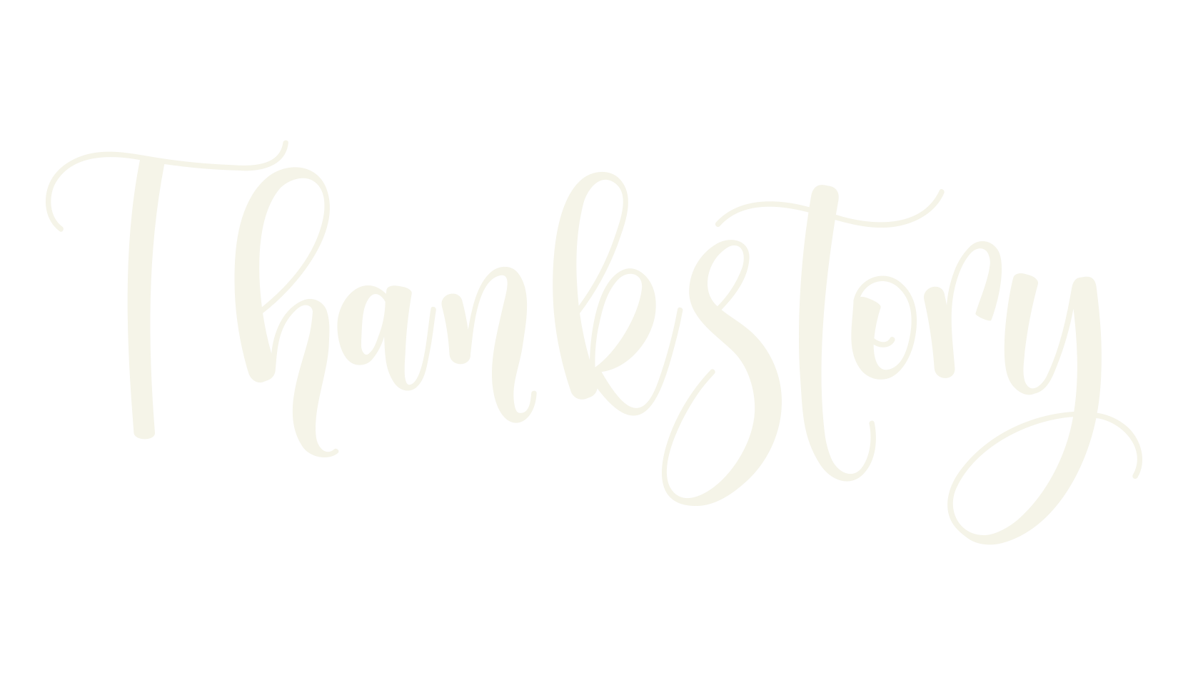 Thankstory, cursive font preview