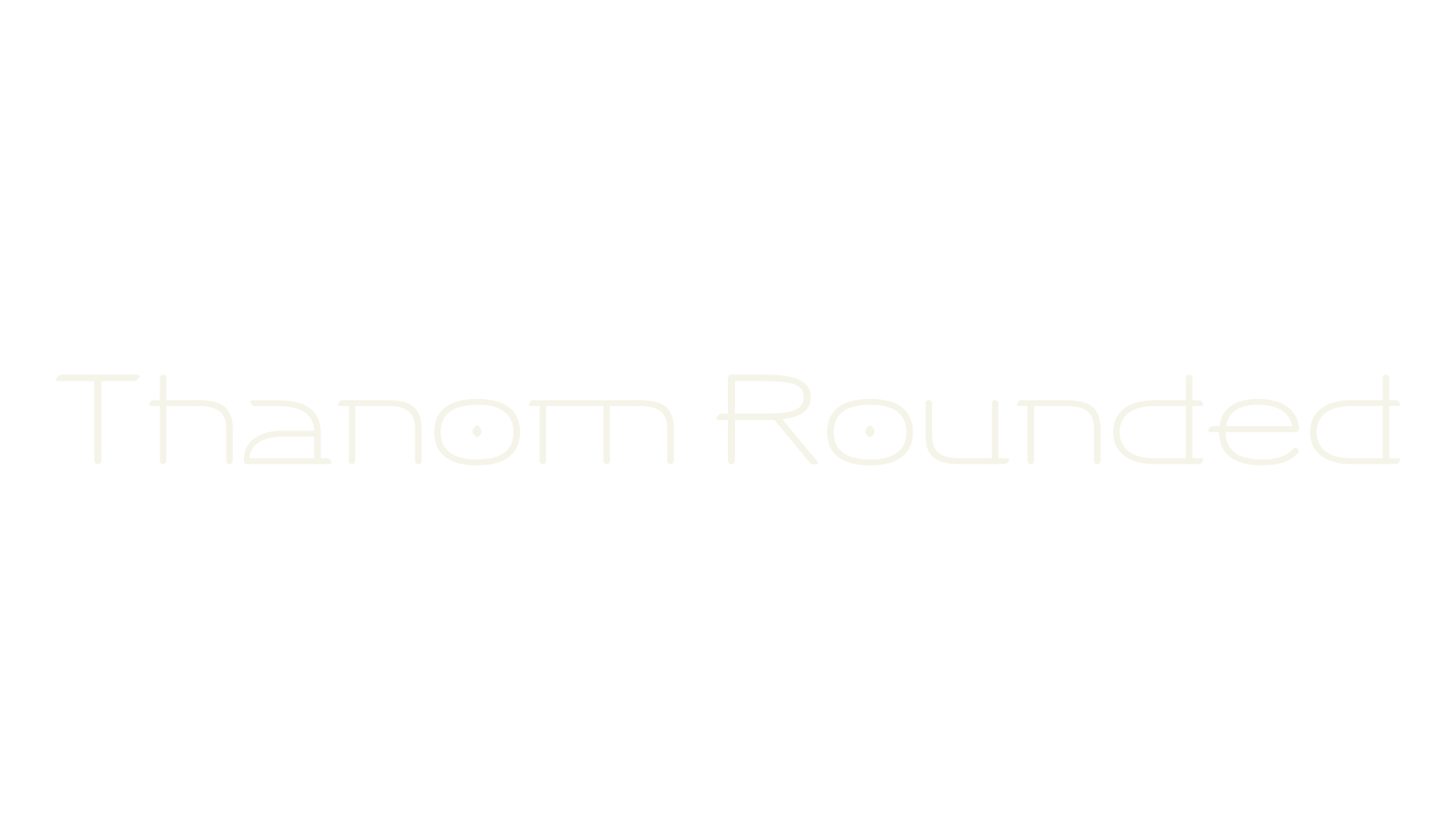 Thanom Rounded, rounded font preview