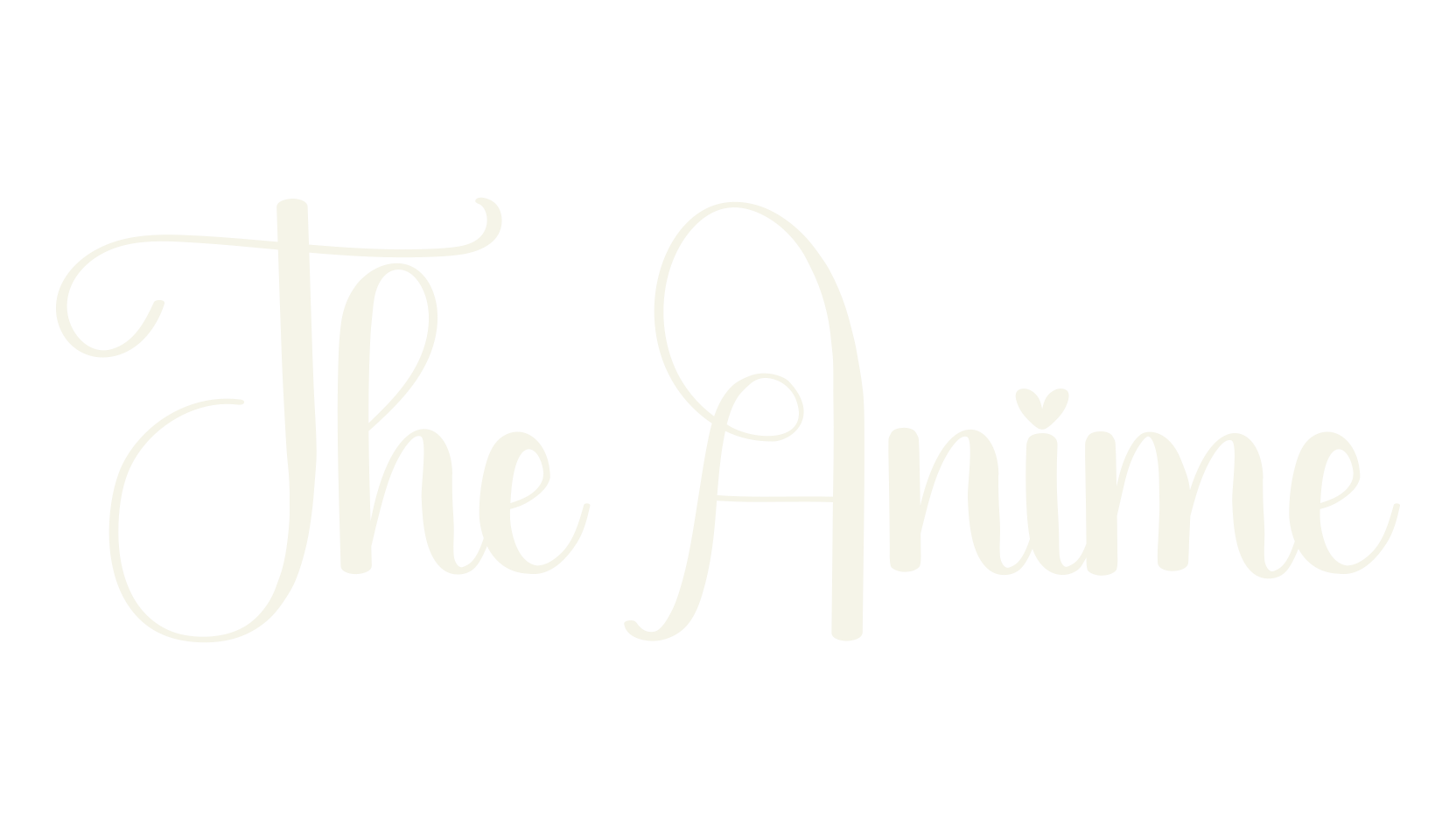 The Anime, calligraphy font preview