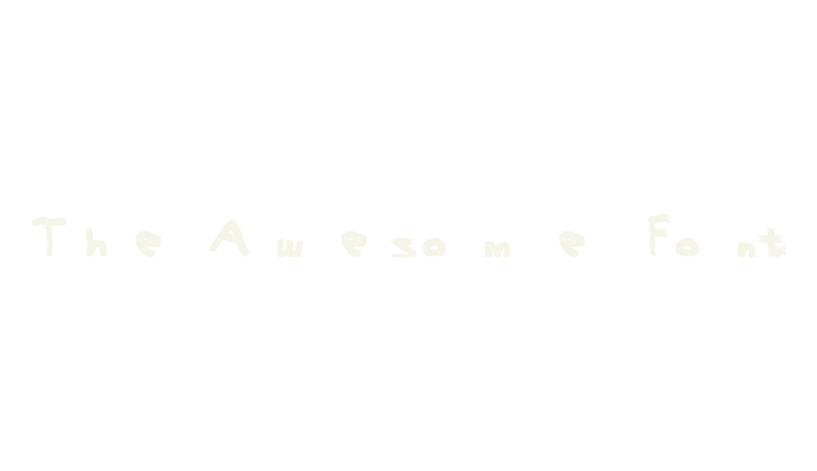 The Awesome Font, display font preview