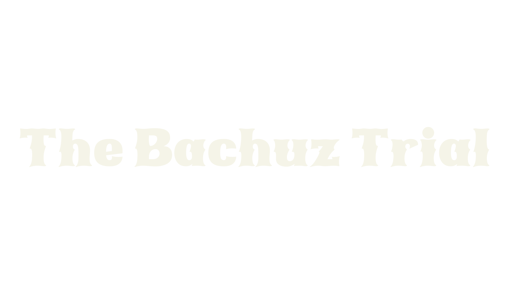 The Bachuz Trial, retro font preview