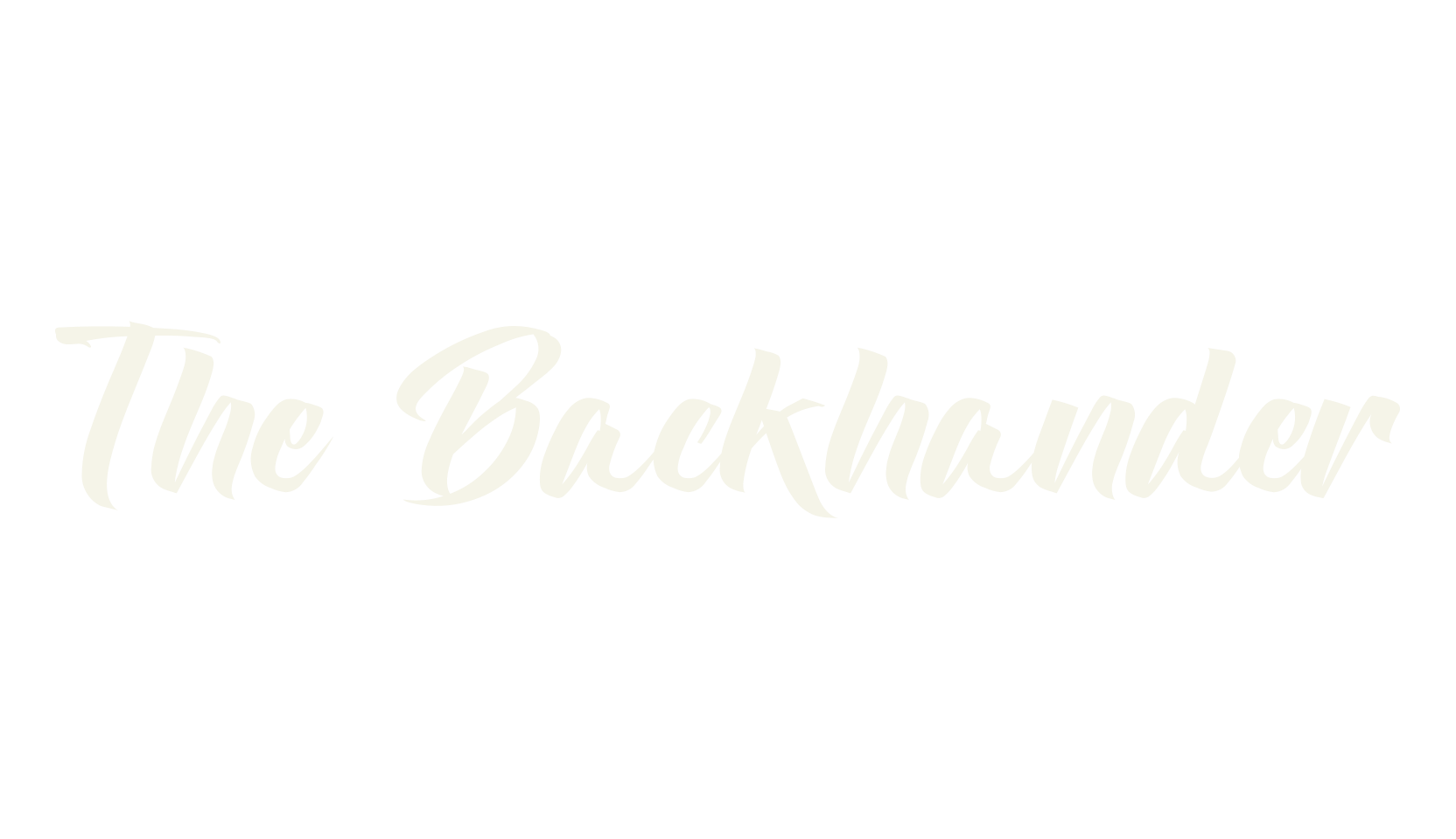 The Backhander, calligraphy font preview