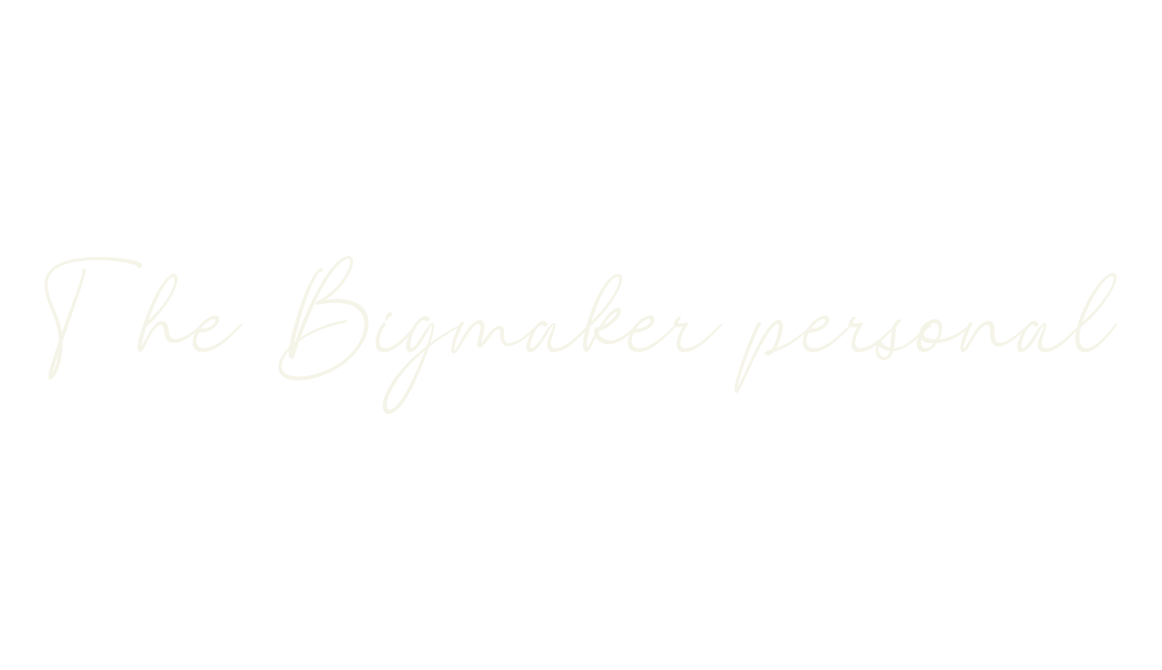 The Bigmaker personal, fashion sign font preview