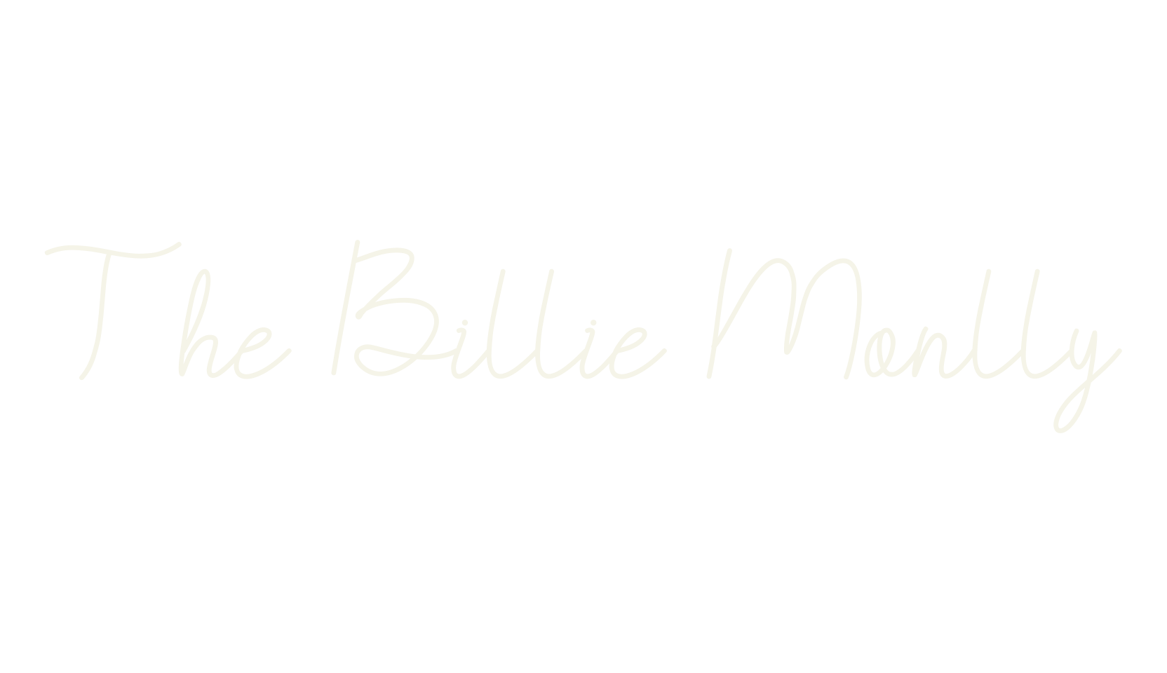 The Billie Monlly, cursive font preview