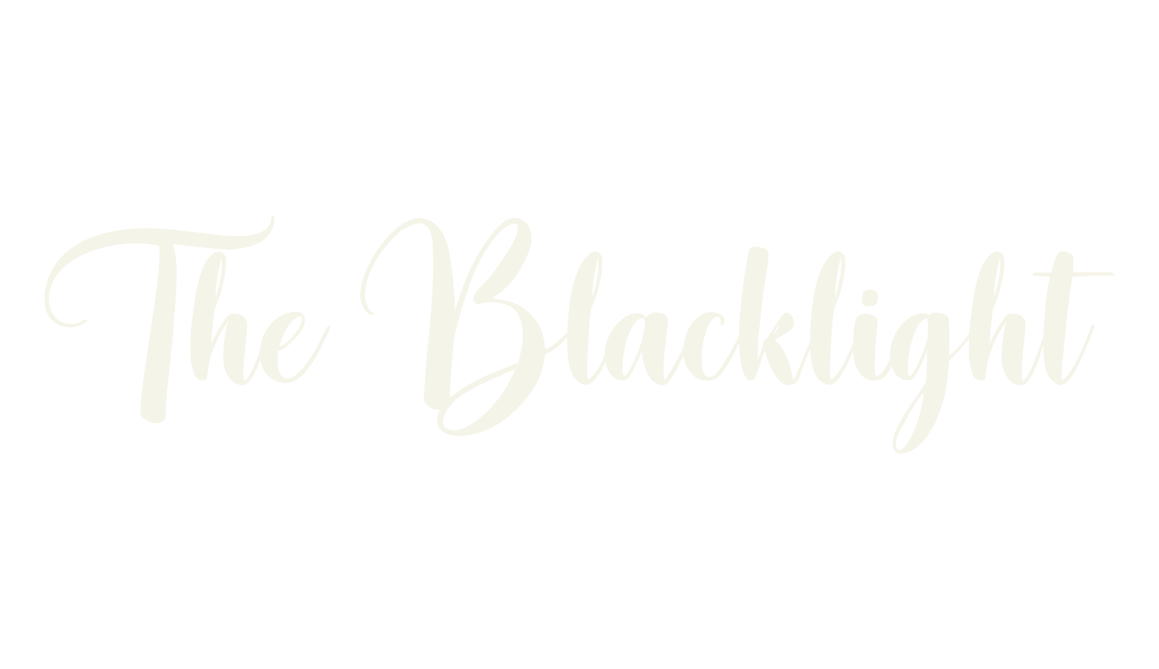 The Blacklight, script font preview