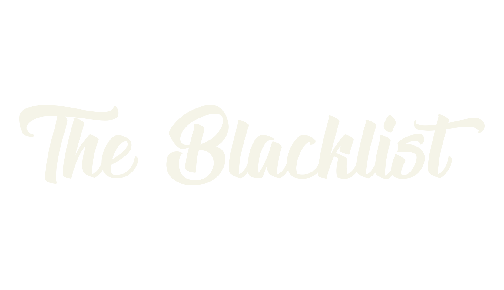 The Blacklist, script font preview