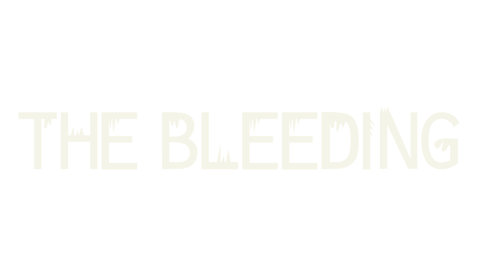 The Bleeding, horror font preview