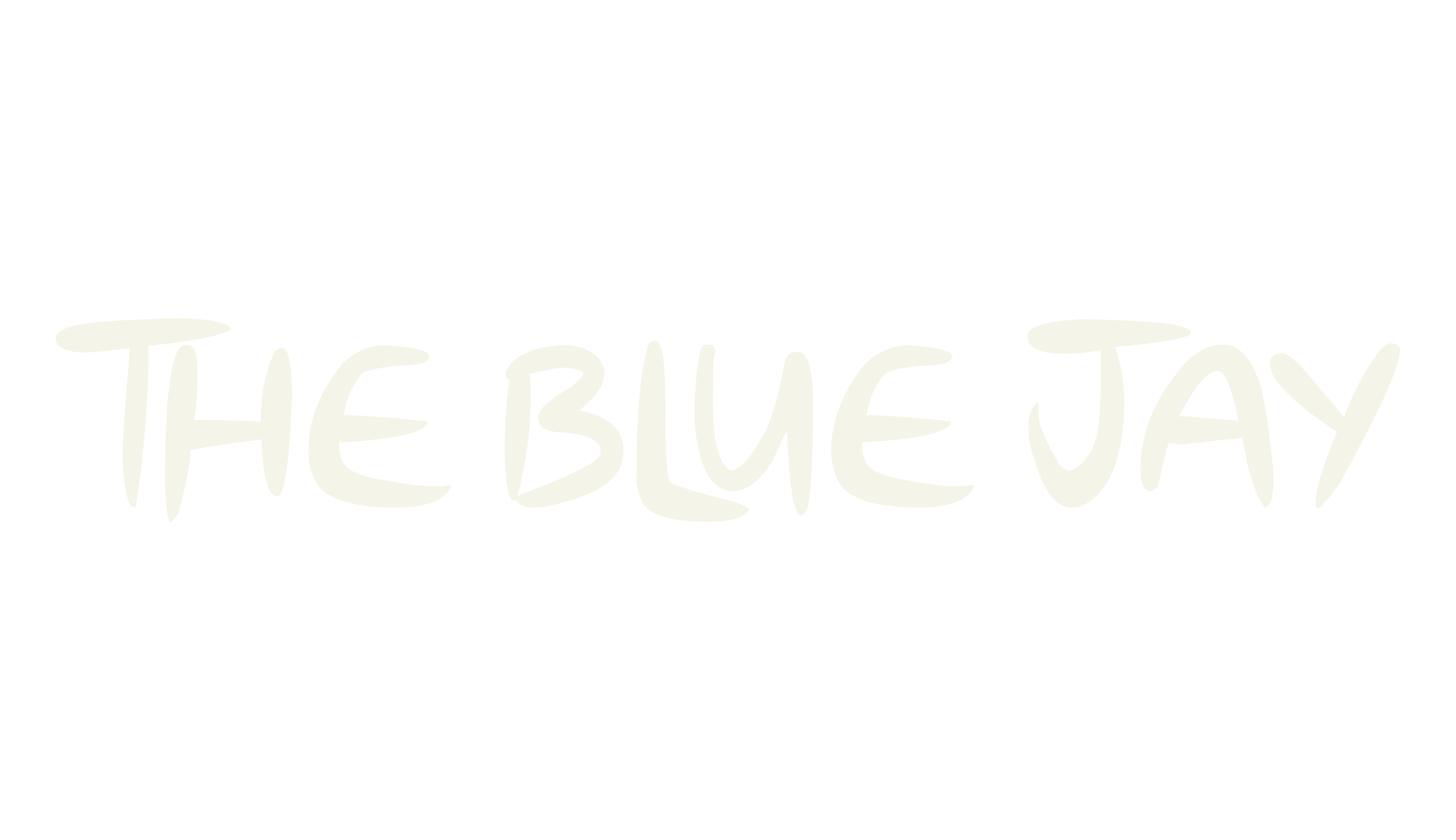 The Blue Jay, handwritten font preview