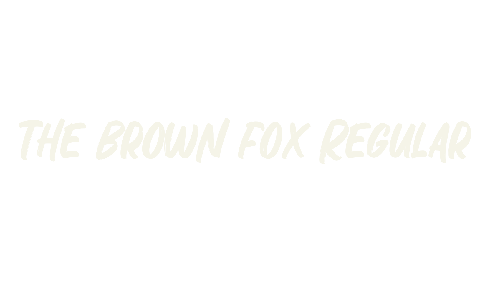 The Brown Fox Regular, fashion script font preview