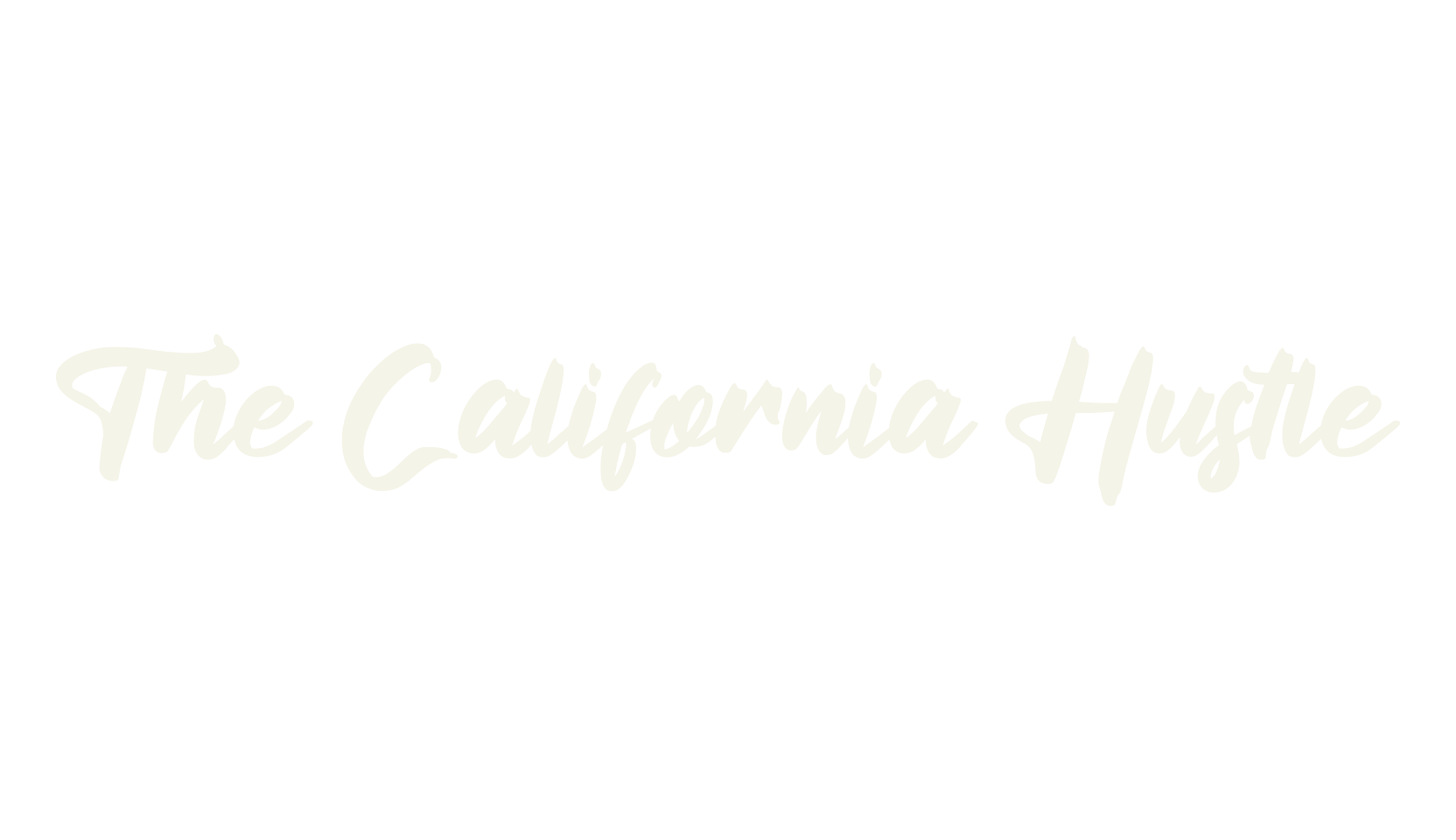 The California Hustle, script font preview