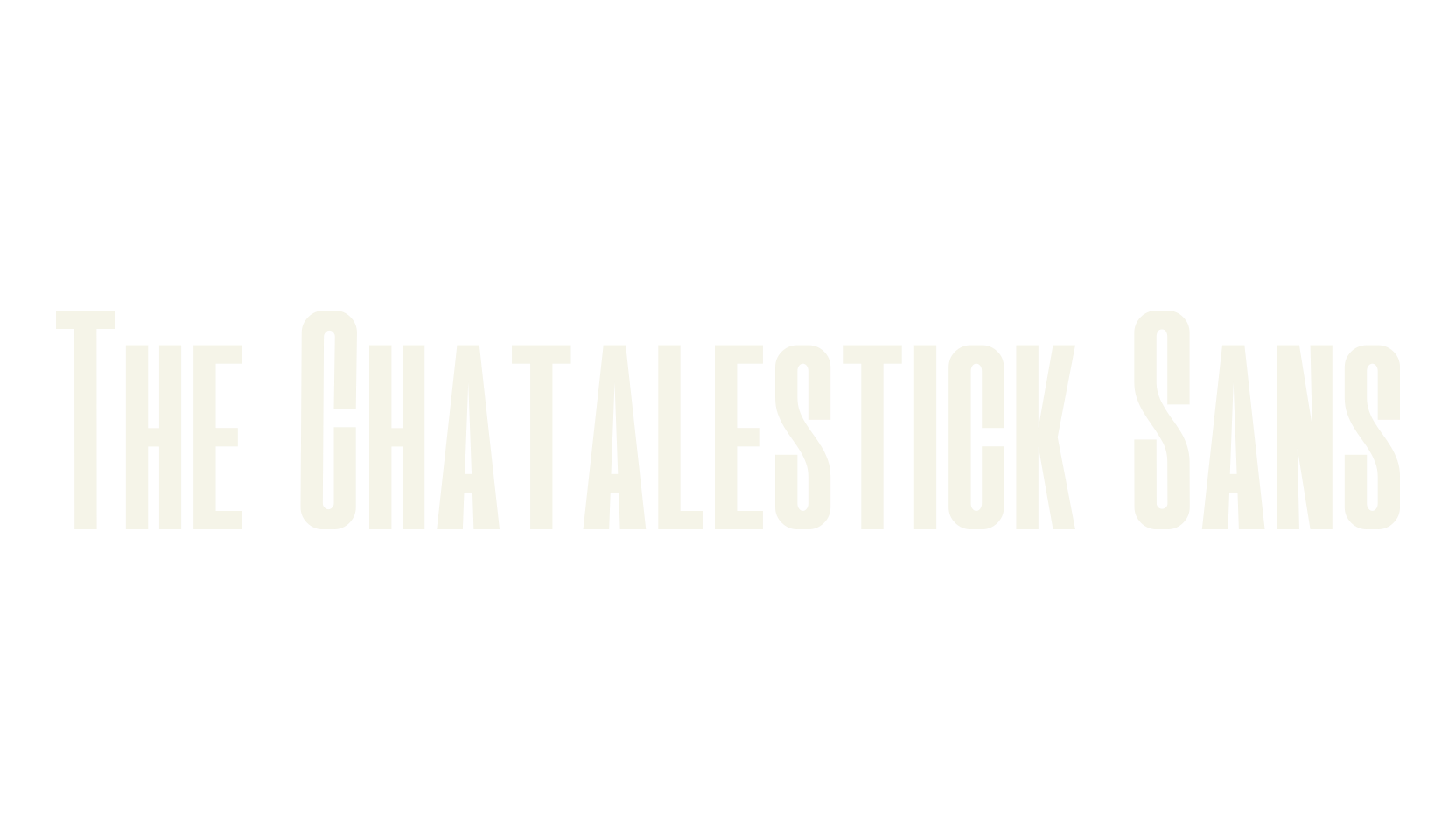 The Chatalestick Sans, sans font preview