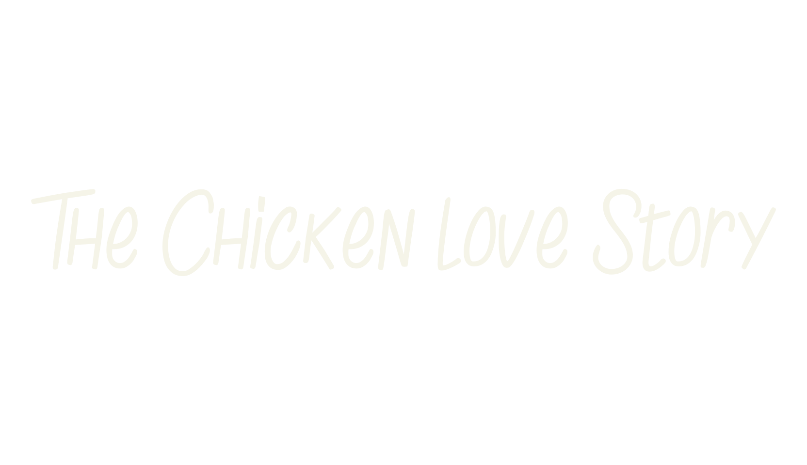 The Chicken love Story, handwriting font preview