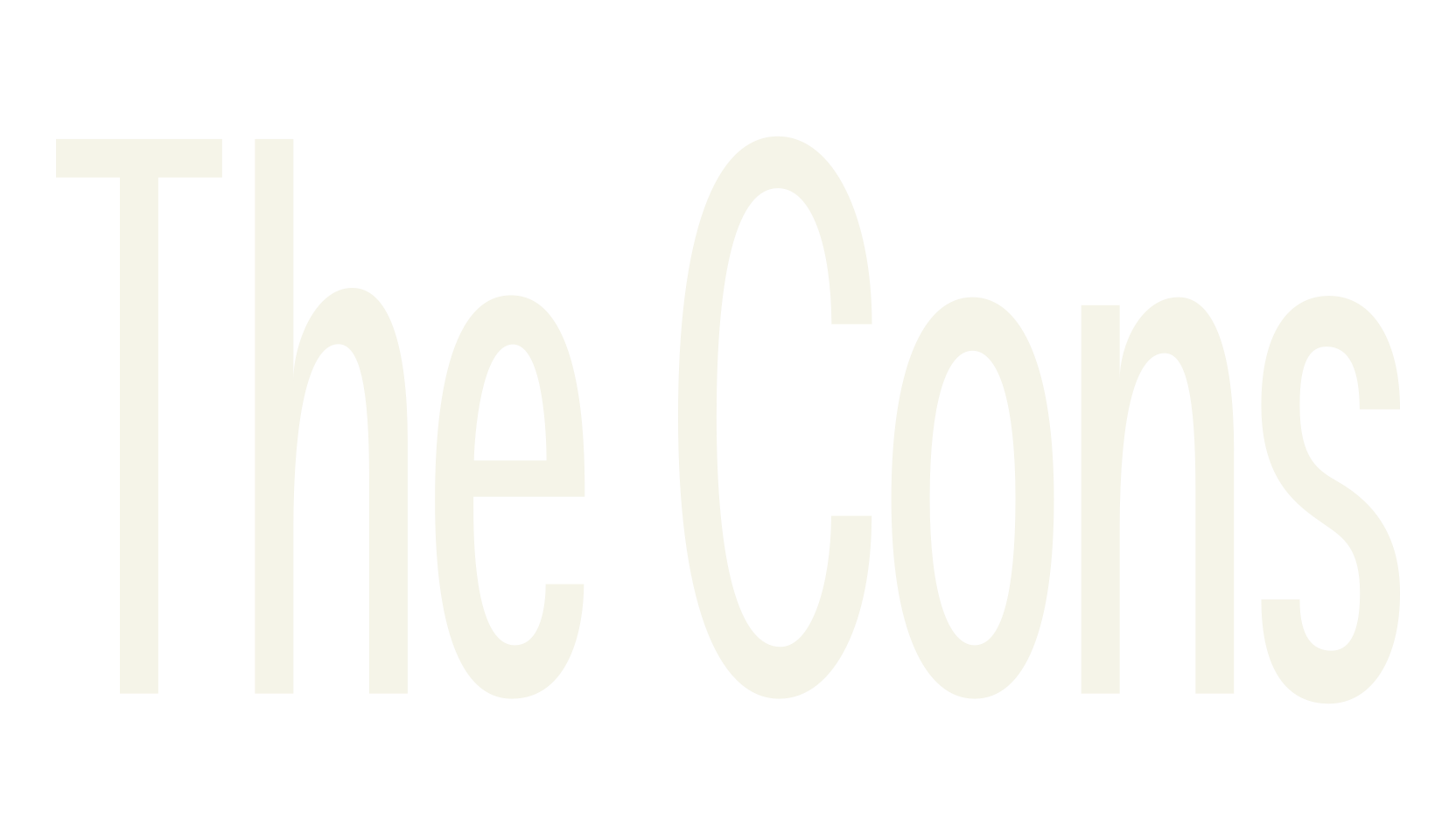 The Cons, thin font preview