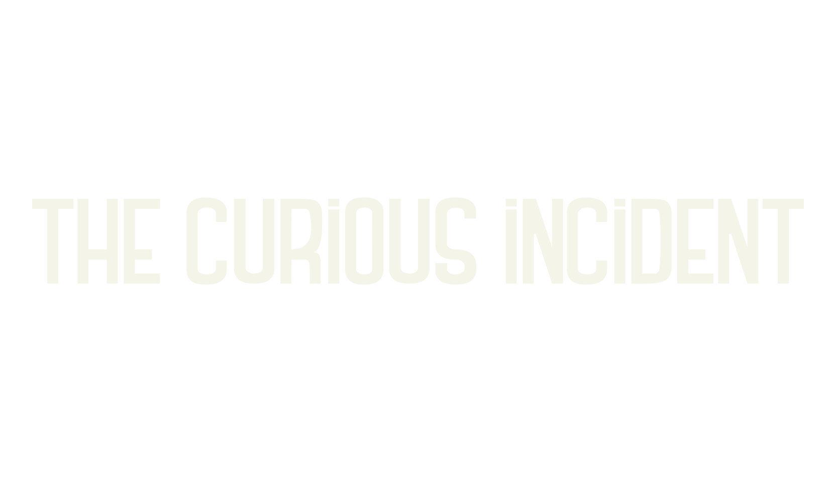 THE CURIOUS INCIDENT, tall font preview