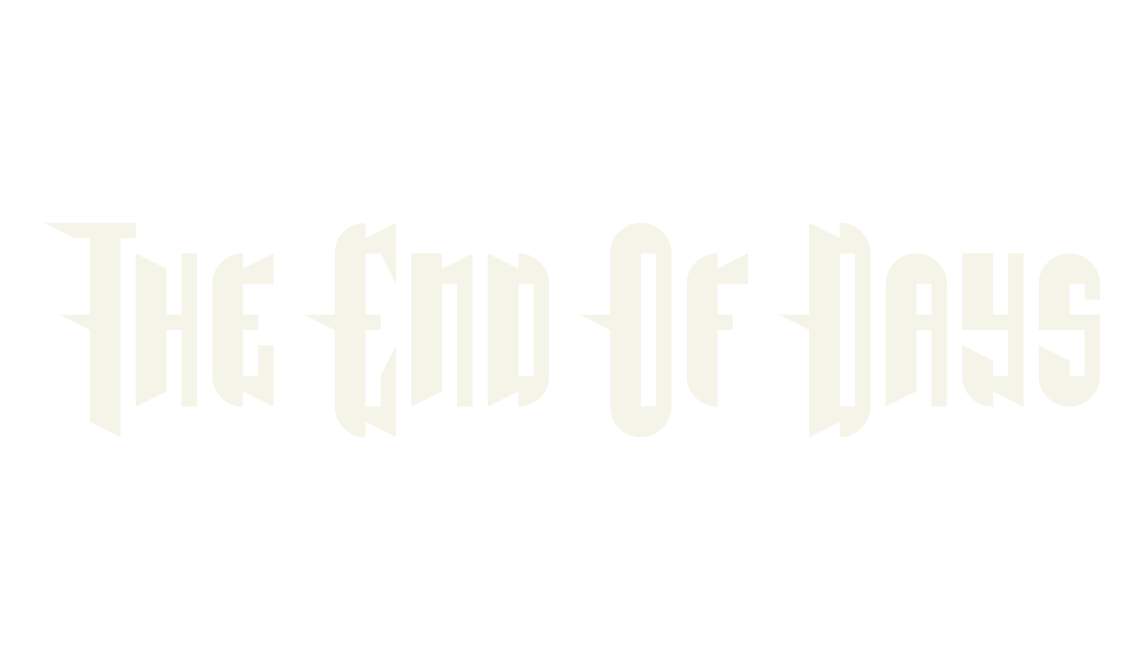 The End Of Days, display market font preview