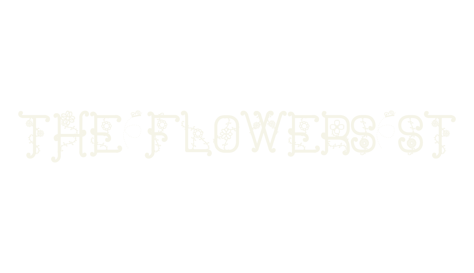 The Flowers St, flower font preview