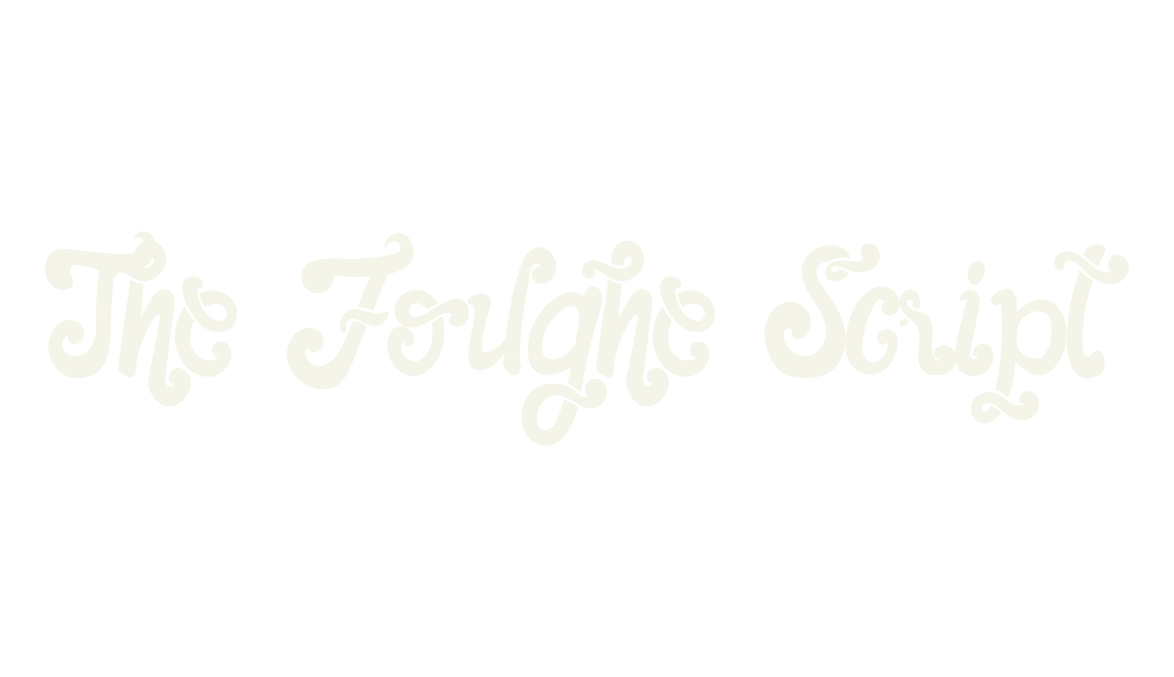The Foughe Script, calligraphy font preview
