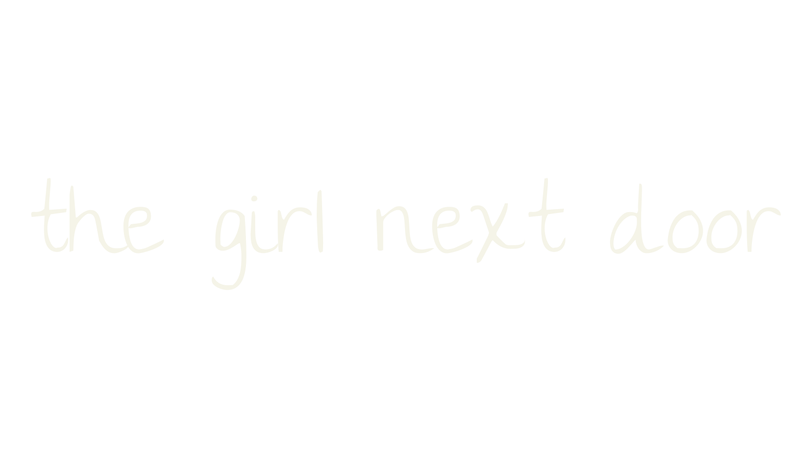 the girl next door, handwritten font preview