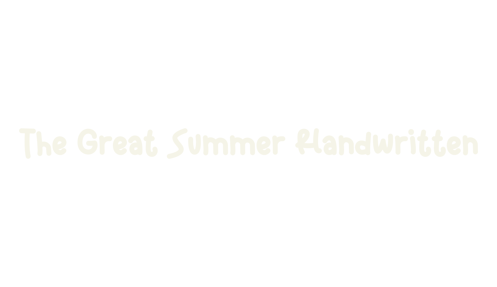 The Great Summer Handwritten, handwriting font preview