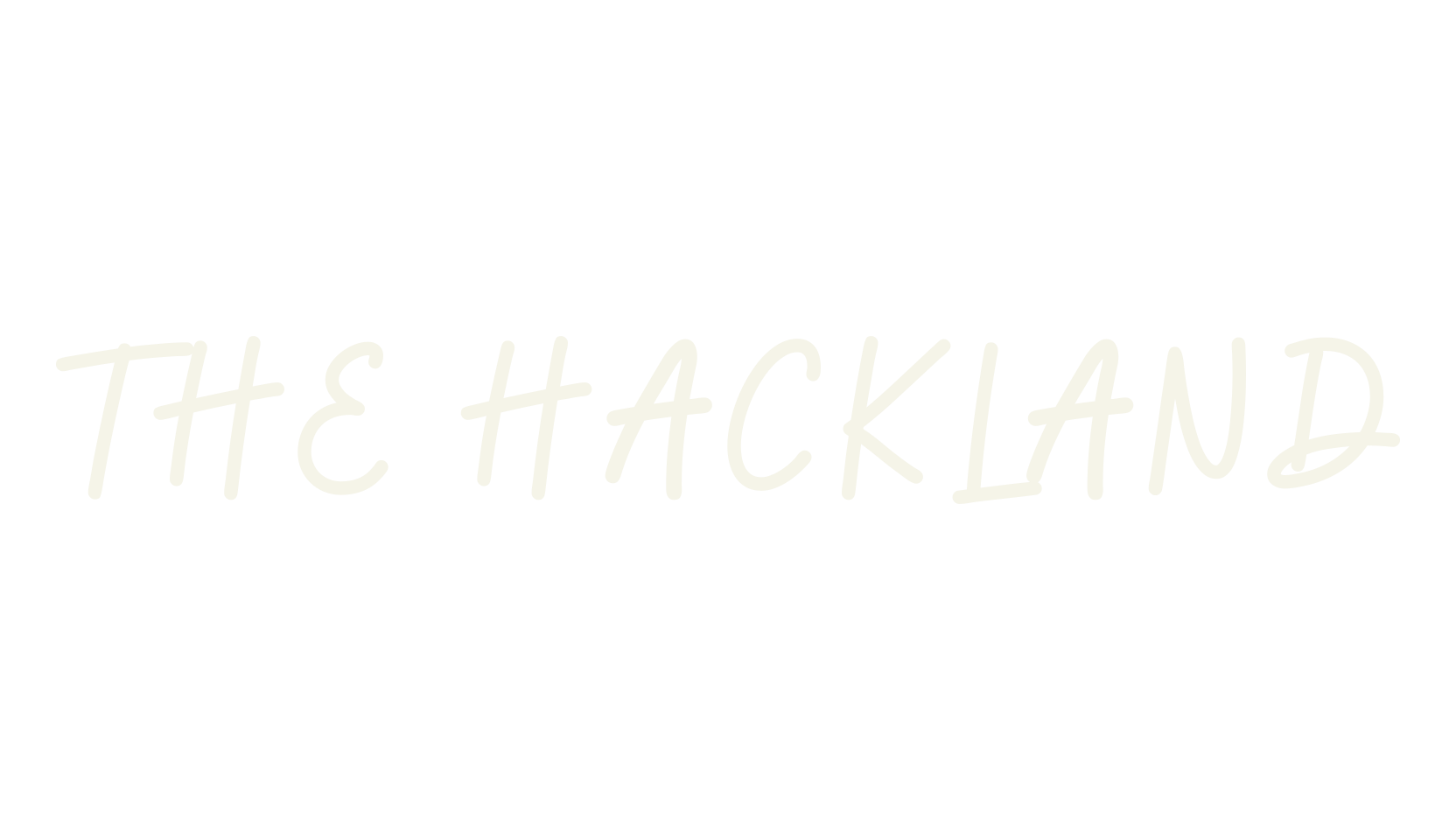 THE HACKLAND, handwriting font preview