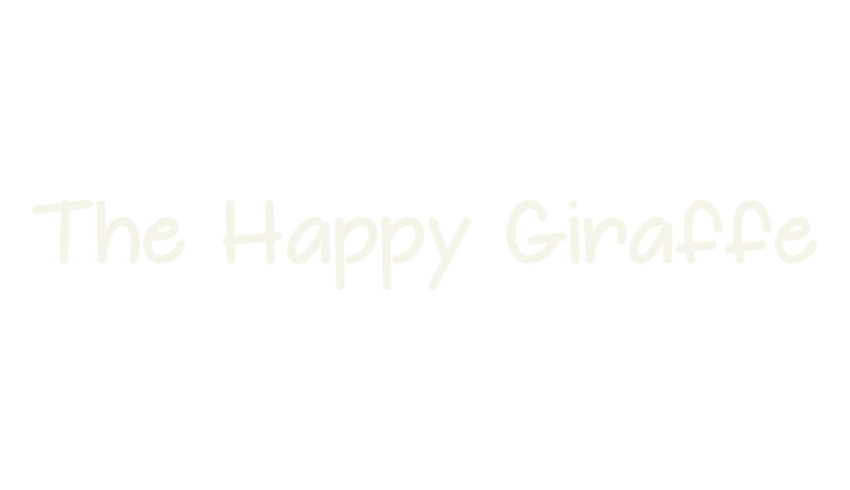 The Happy Giraffe, handwritten font preview