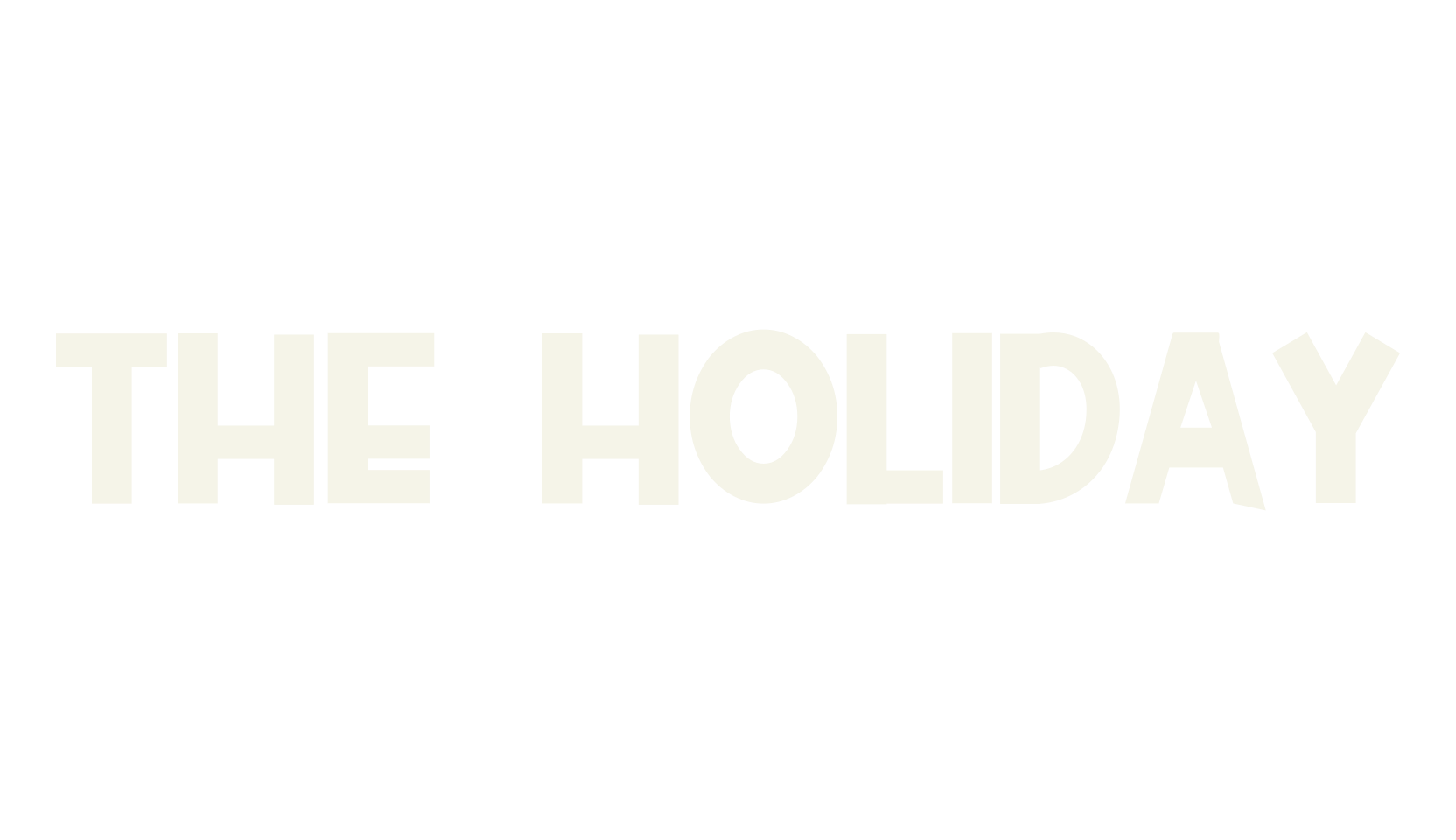 THE HOLIDAY, cute font preview