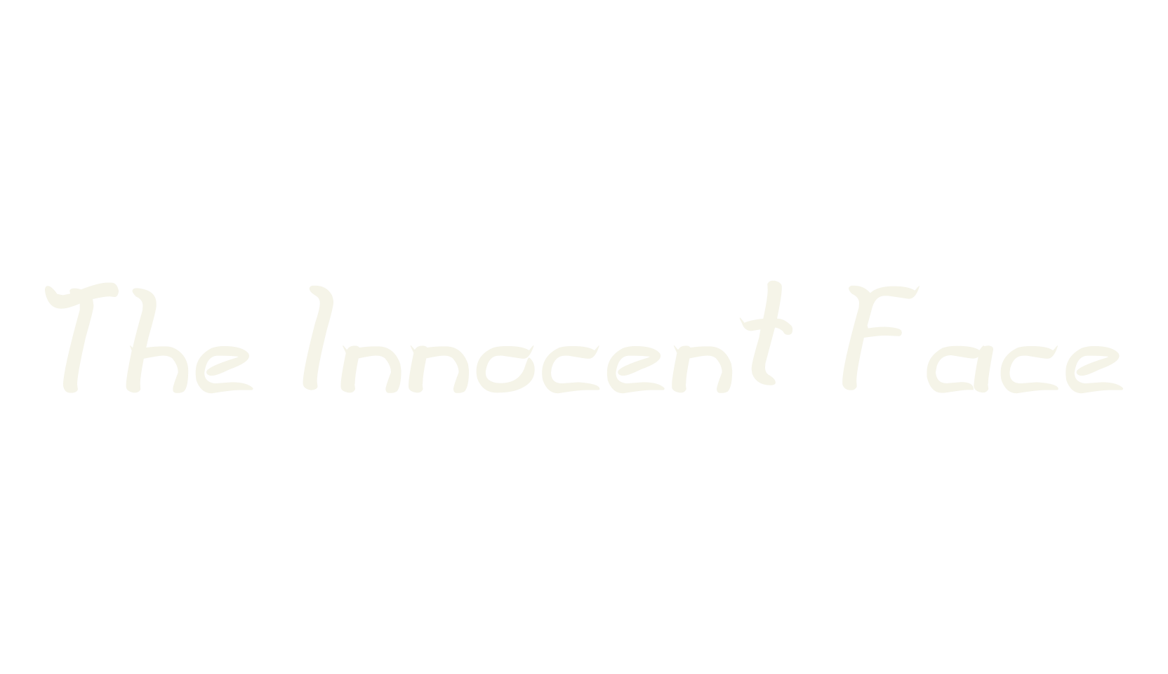 The Innocent Face, handwritten font preview