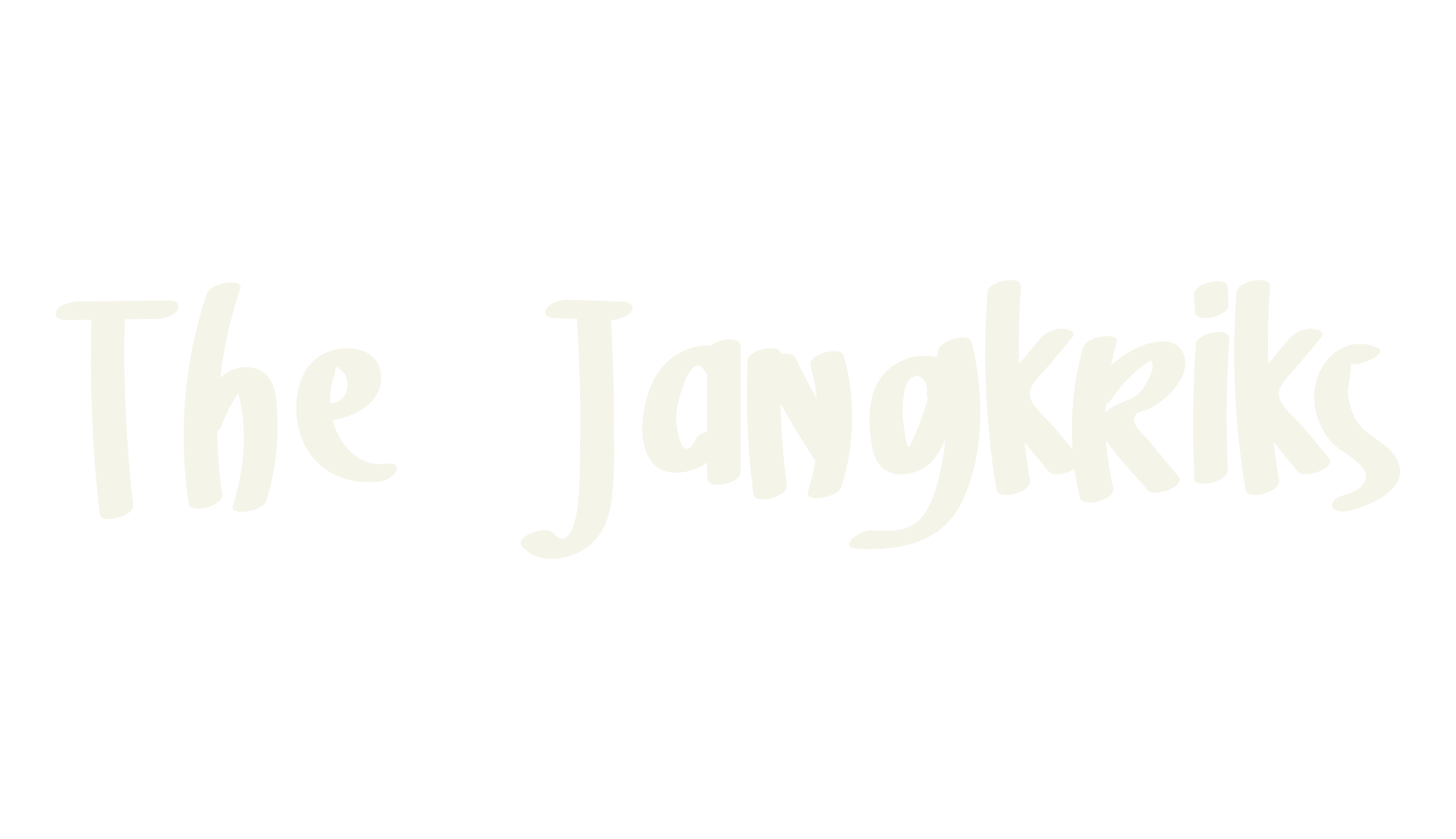The Jangkriks, paintbrush font preview