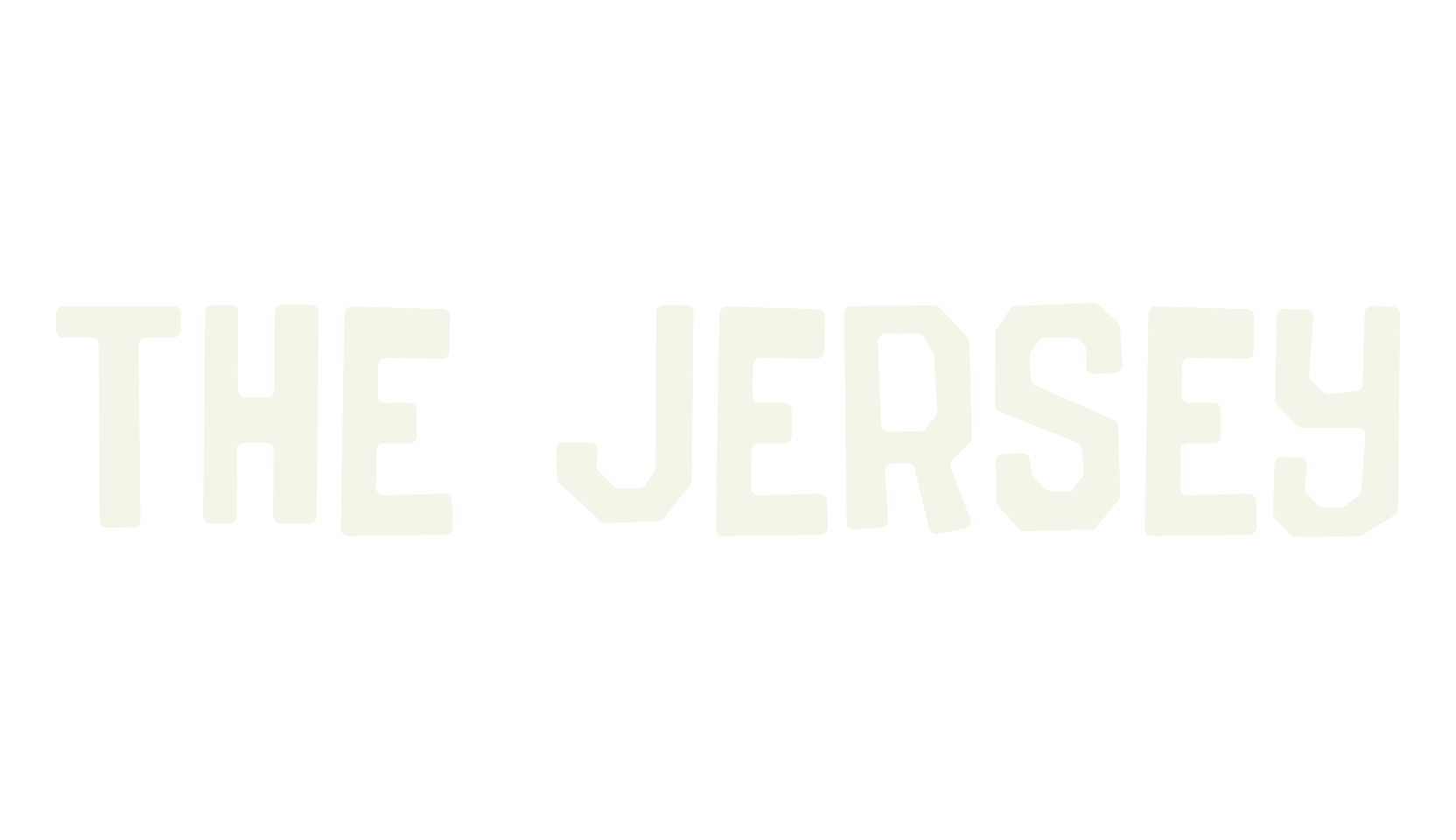 The Jersey, block font preview