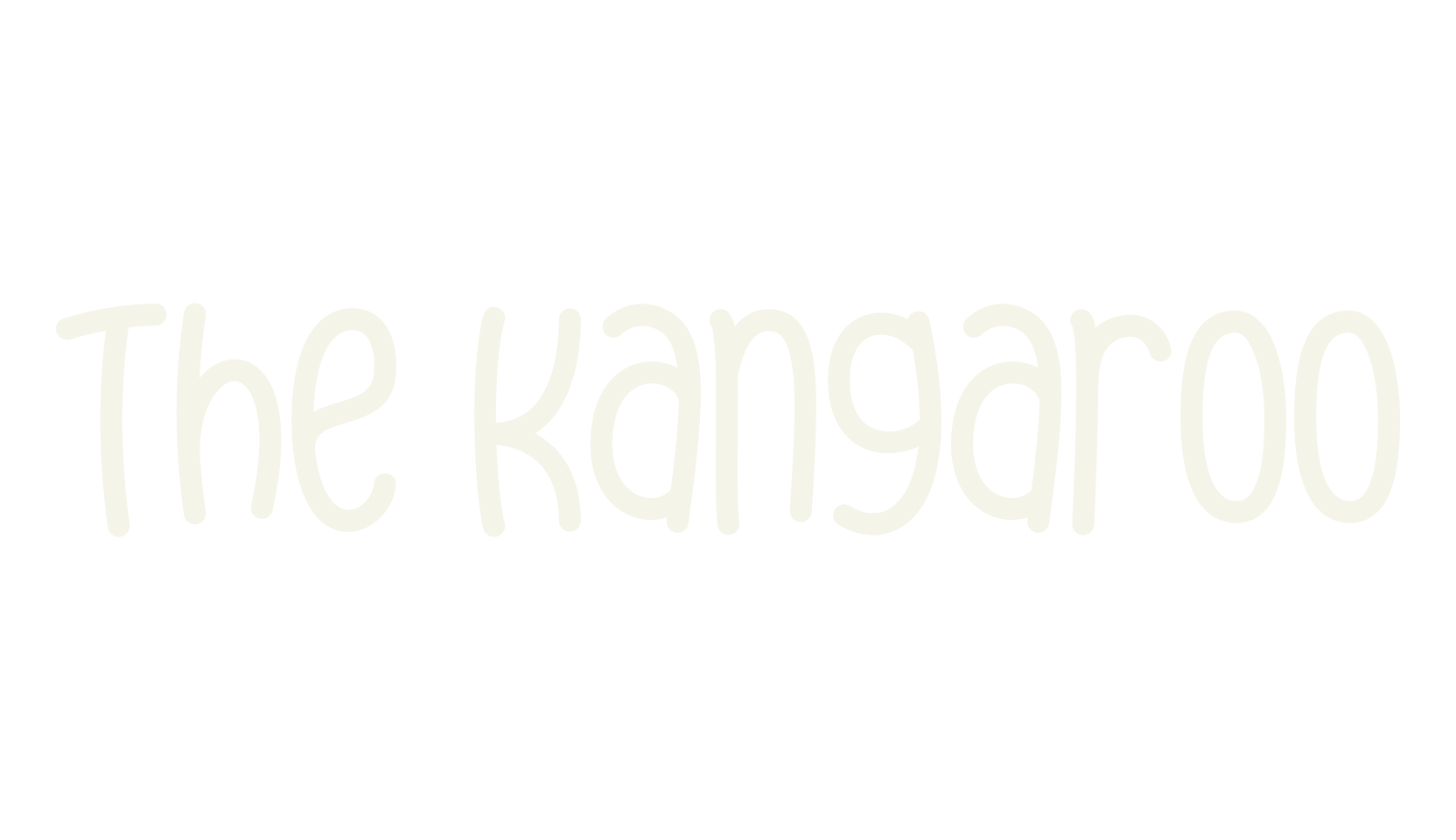 The Kangaroo, handwriting font preview