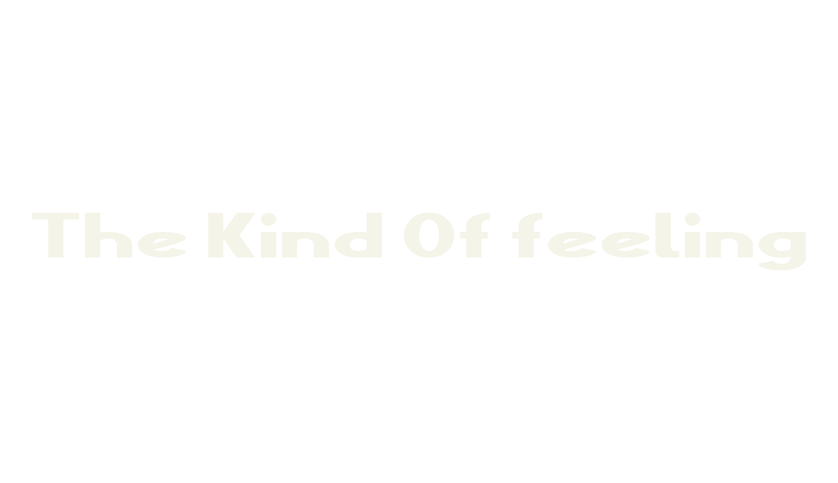 The Kind Of feeling, sans font preview