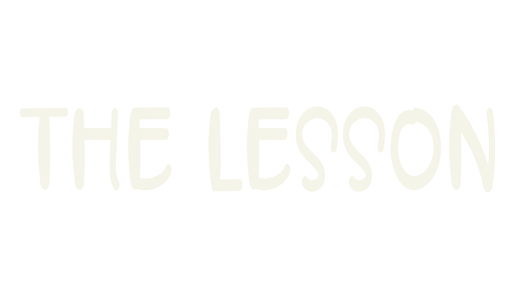 THE LESSON, fancy font preview