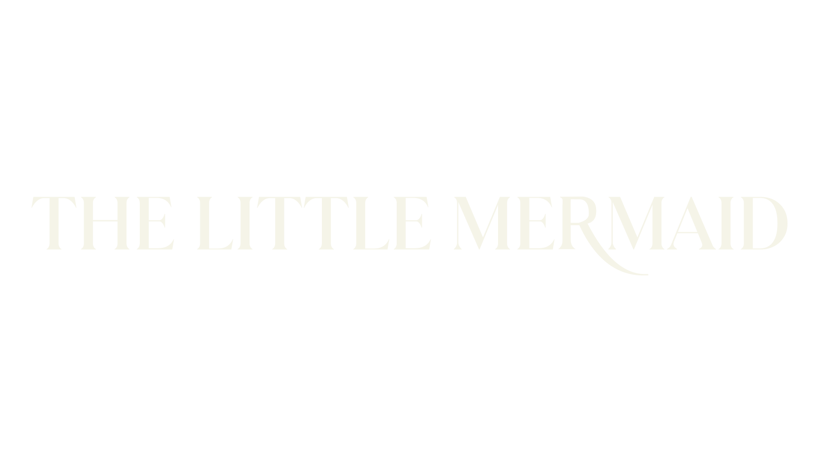 The Little Mermaid, display market font preview