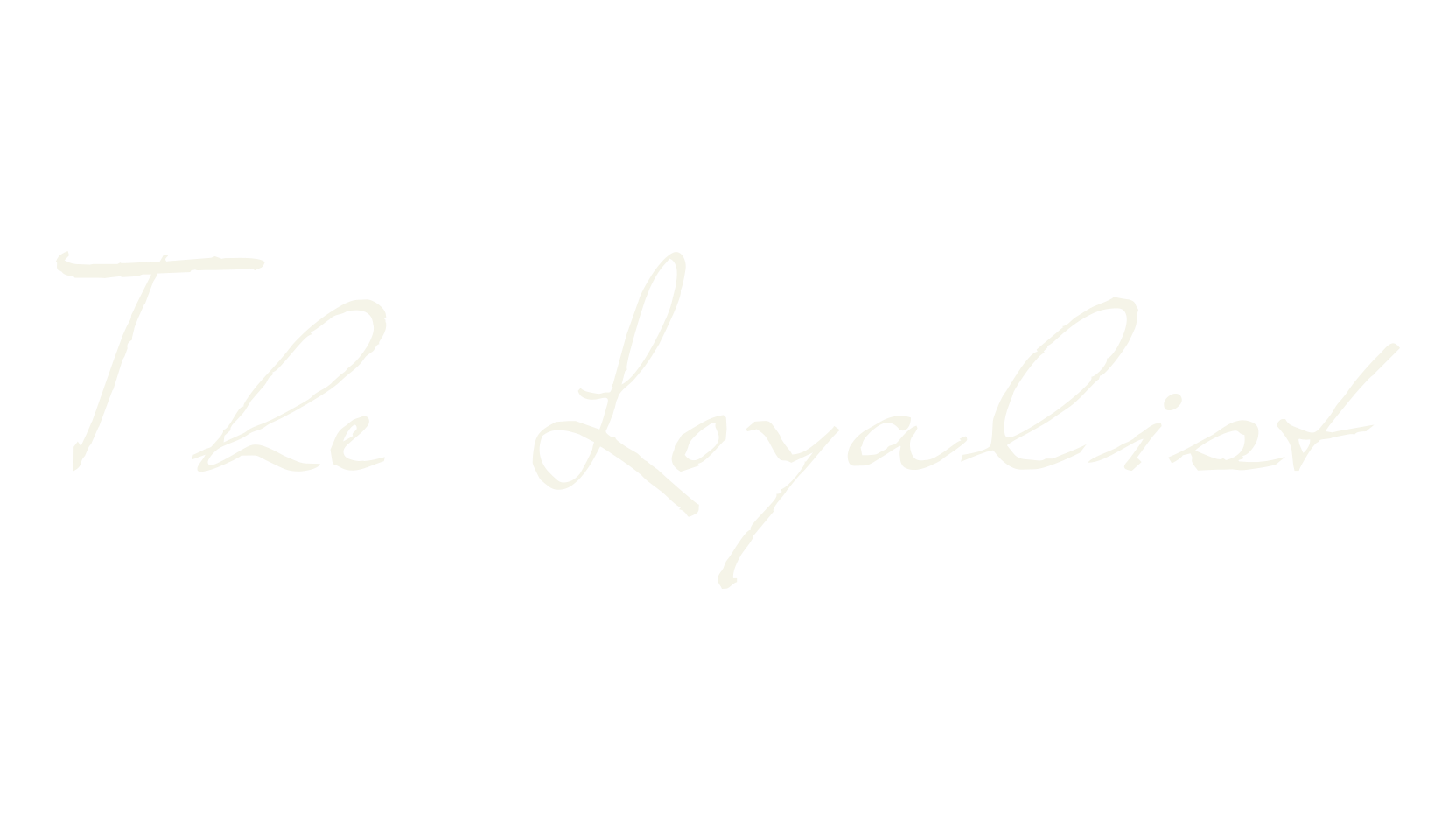 The Loyalist, fashion script font preview