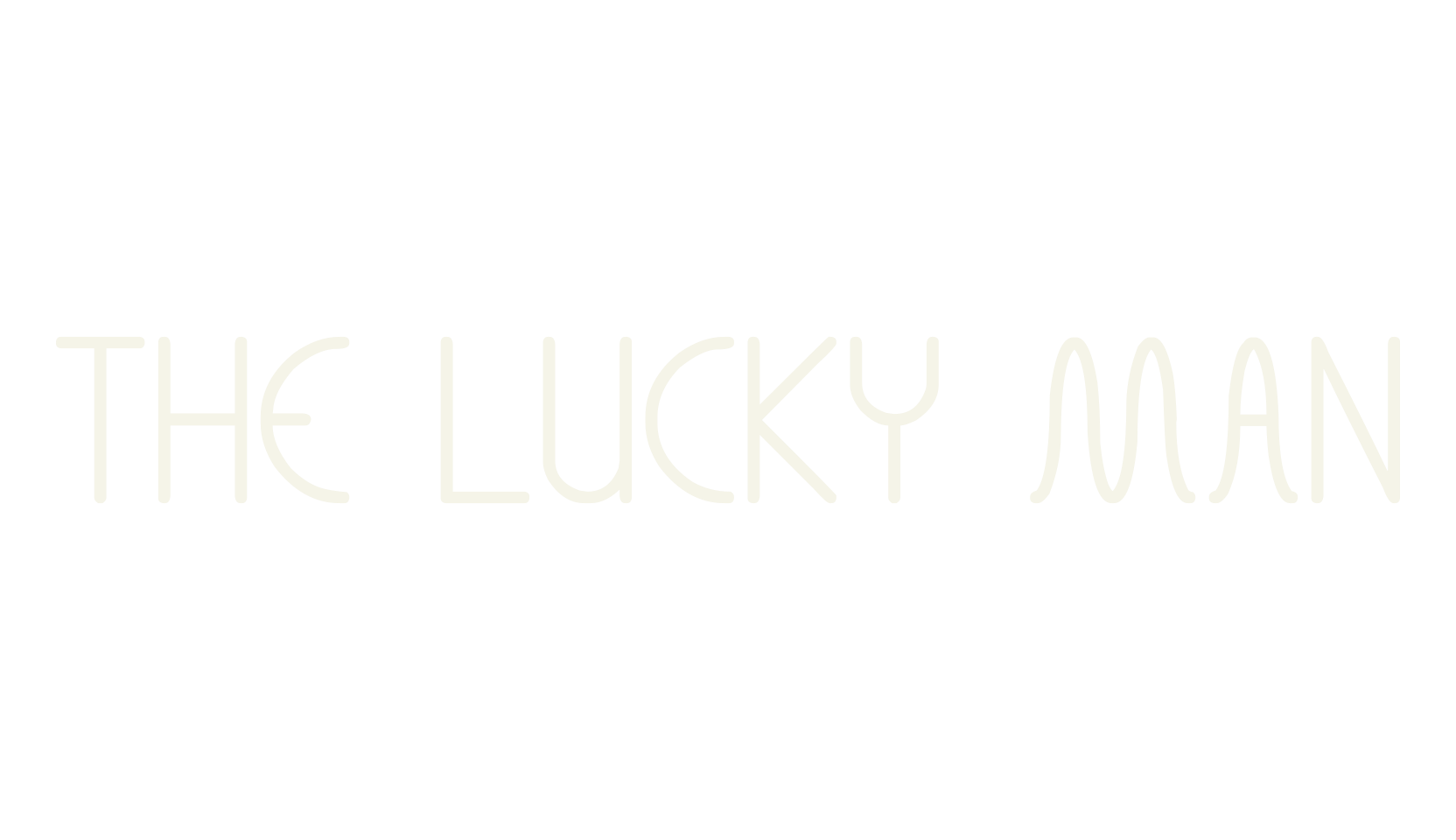 THE LUCKY MAN, display market font preview