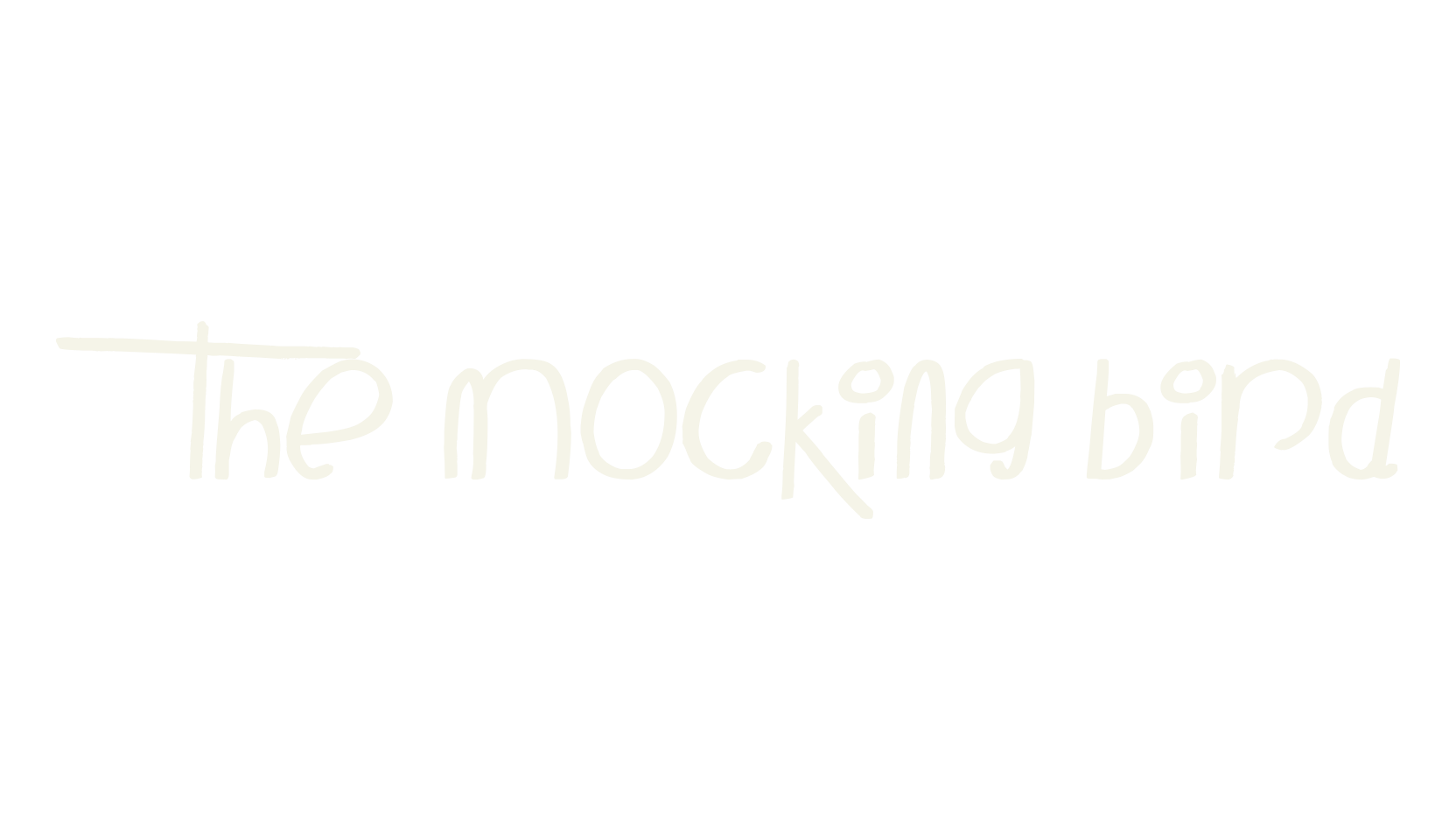 The Mocking Bird, handwritten font preview