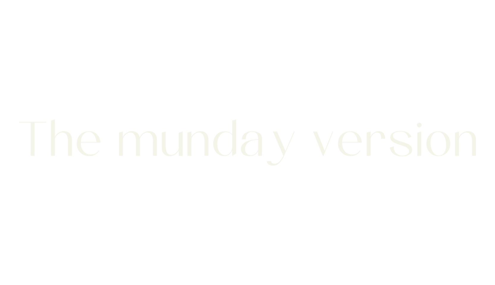 The munday version, sans font preview