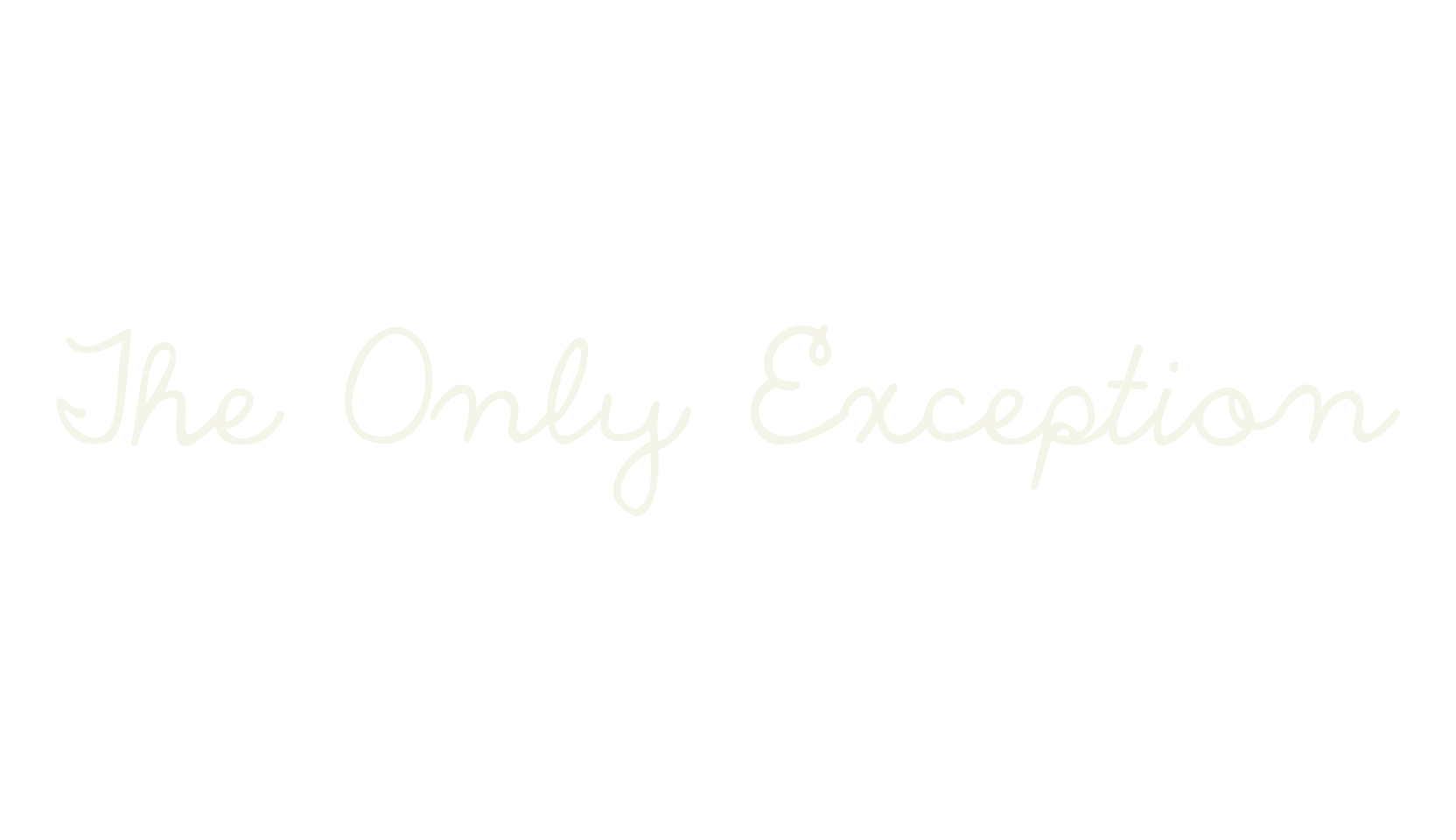 The Only Exception, fashion script font preview