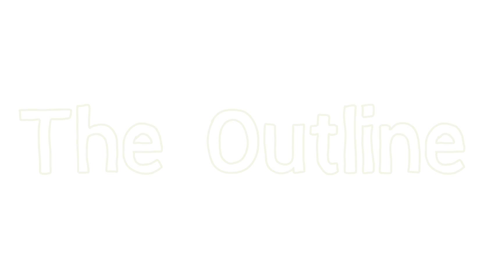 The Outline, outline font preview