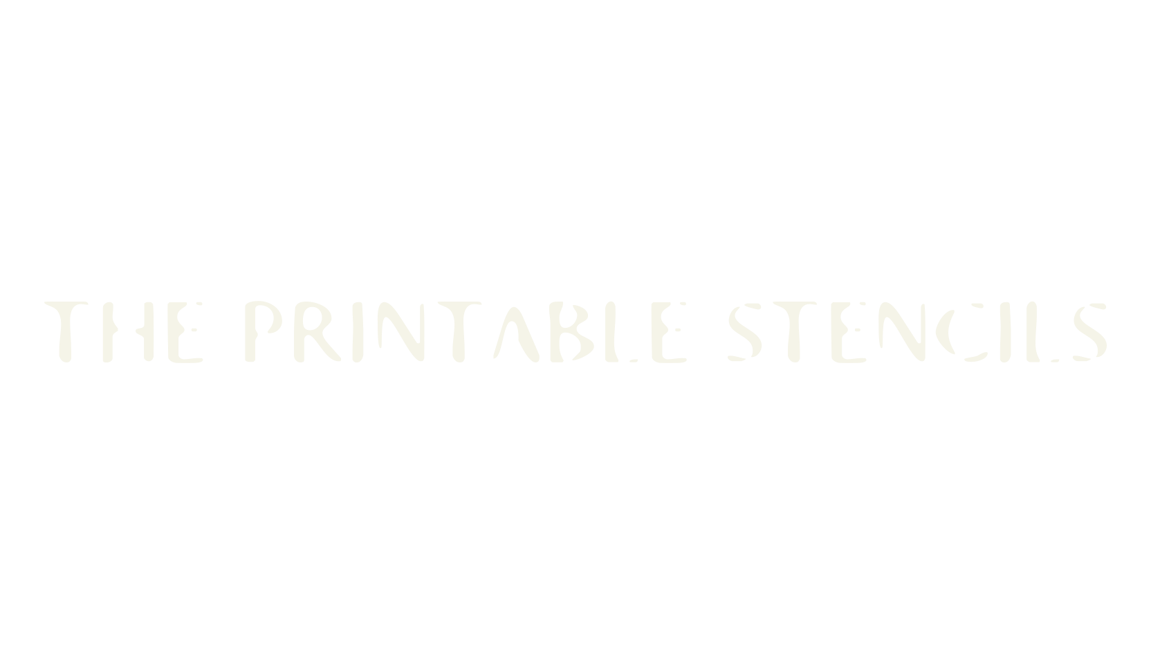 The Printable Stencils, old english font preview
