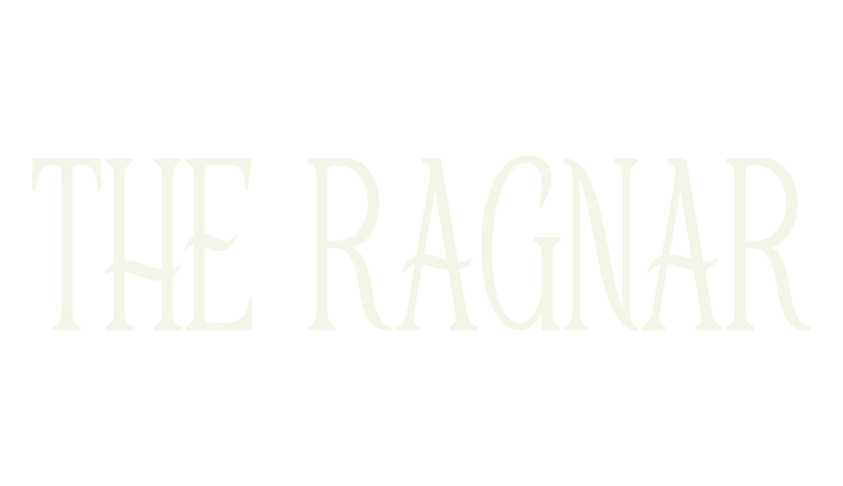 THE RAGNAR, cursive font preview