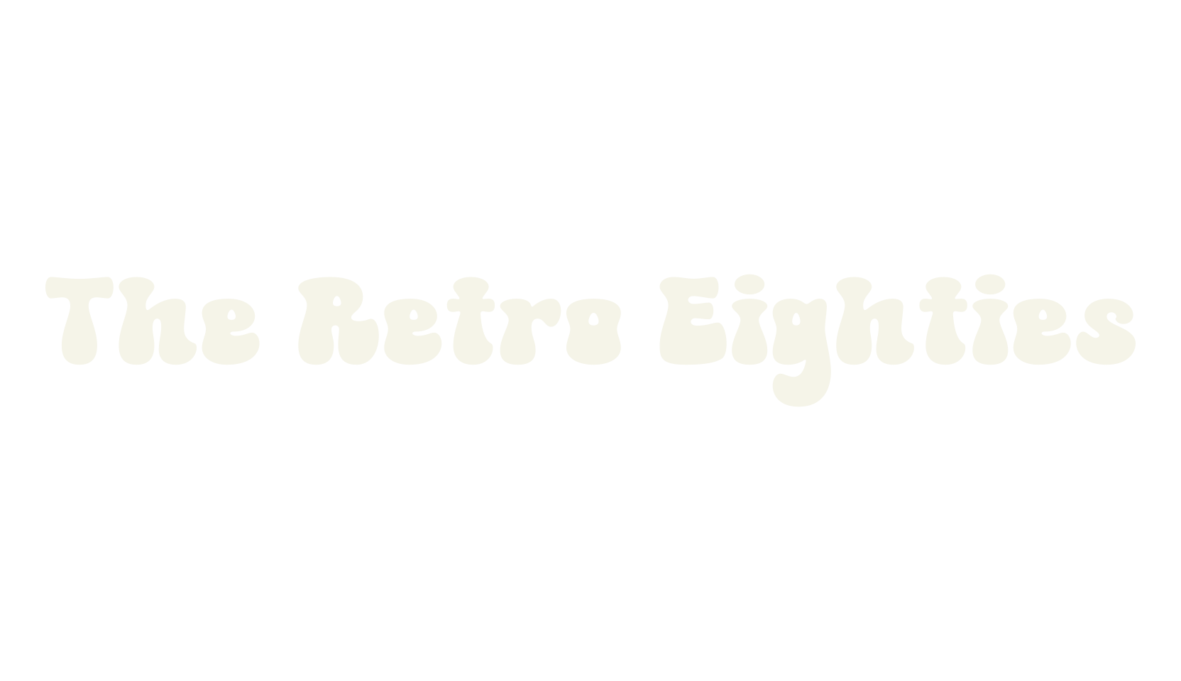 The Retro Eighties, retro font preview