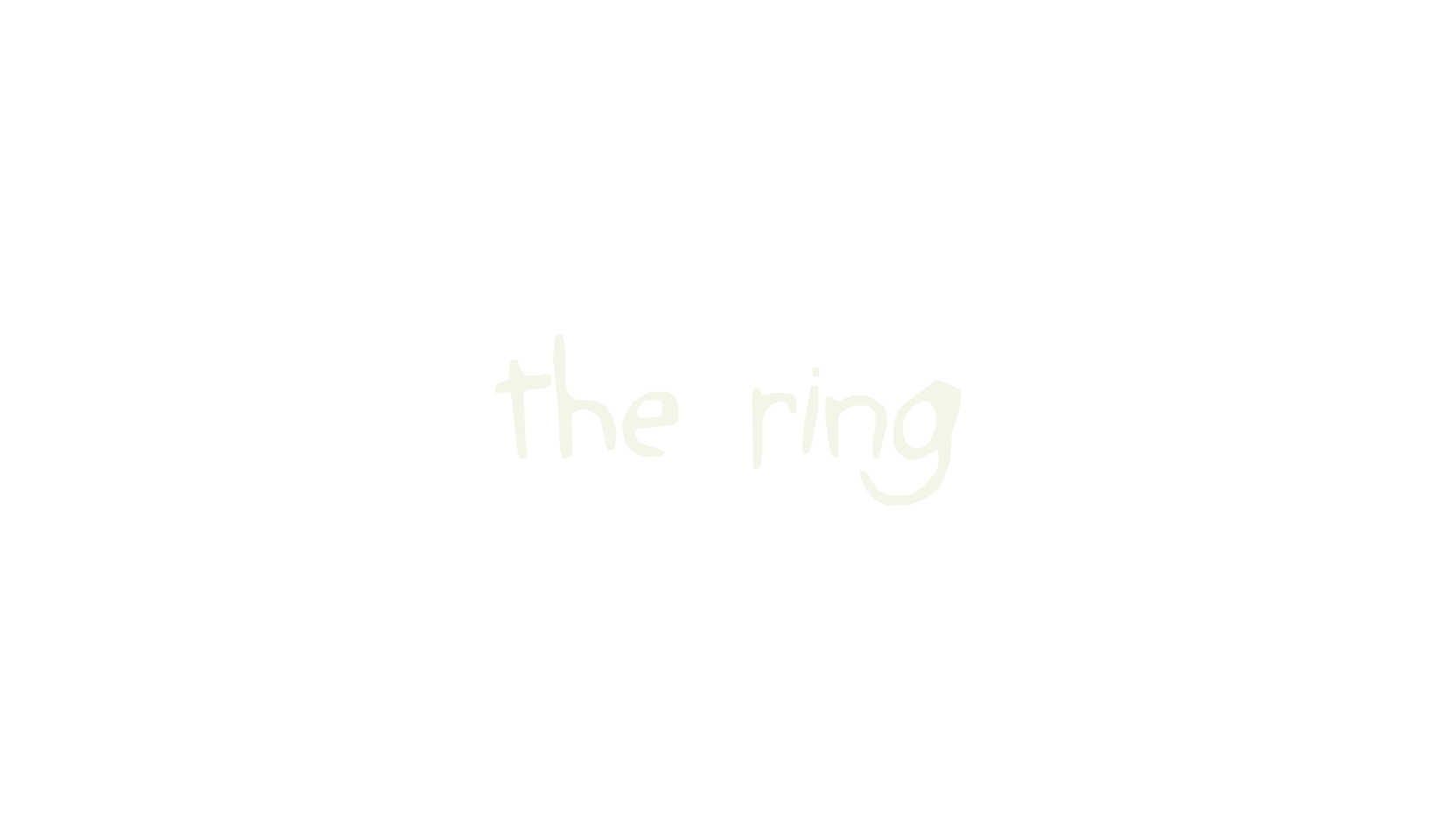 the ring, handwritten font preview