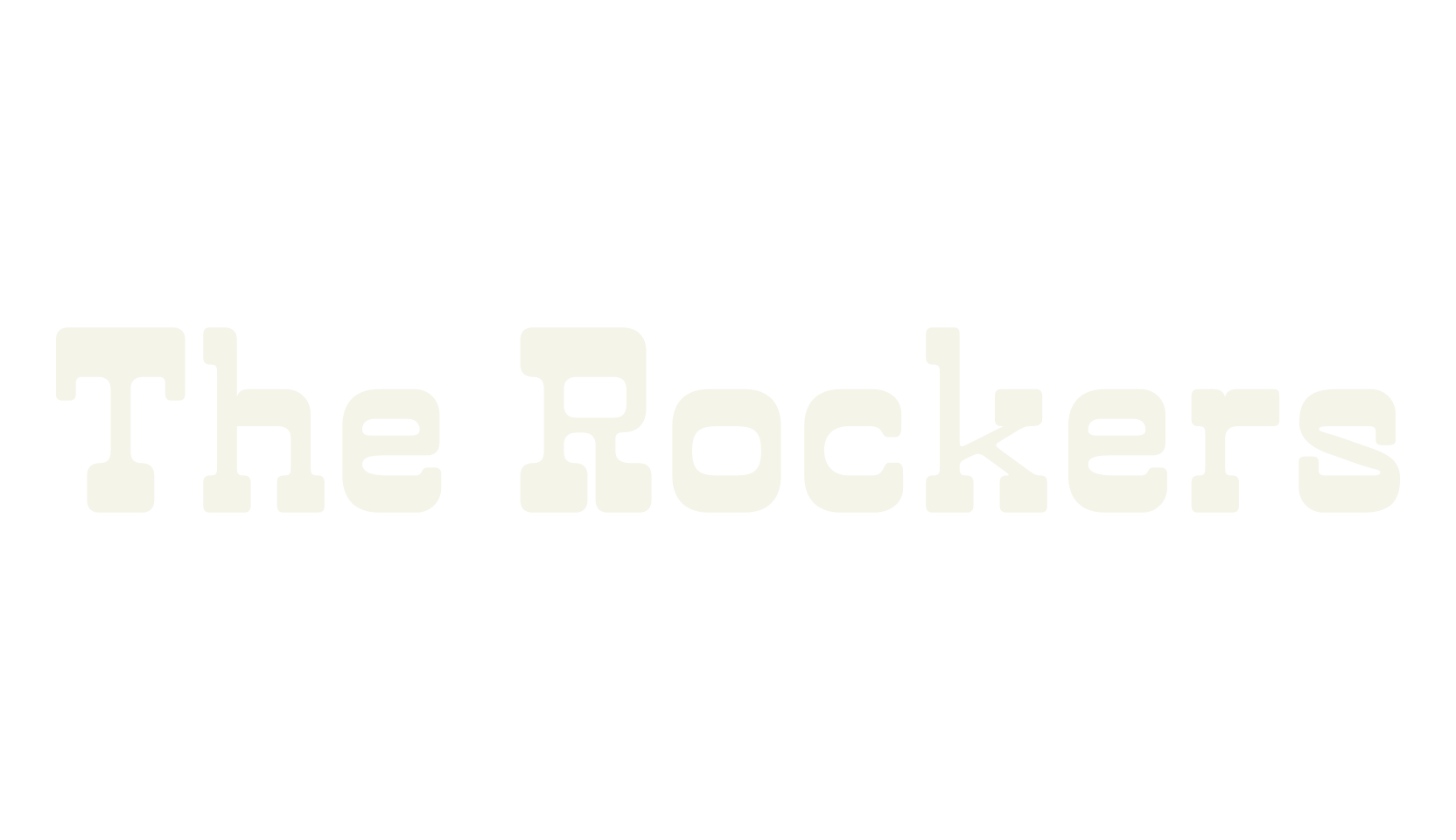 The Rockers, funky font preview