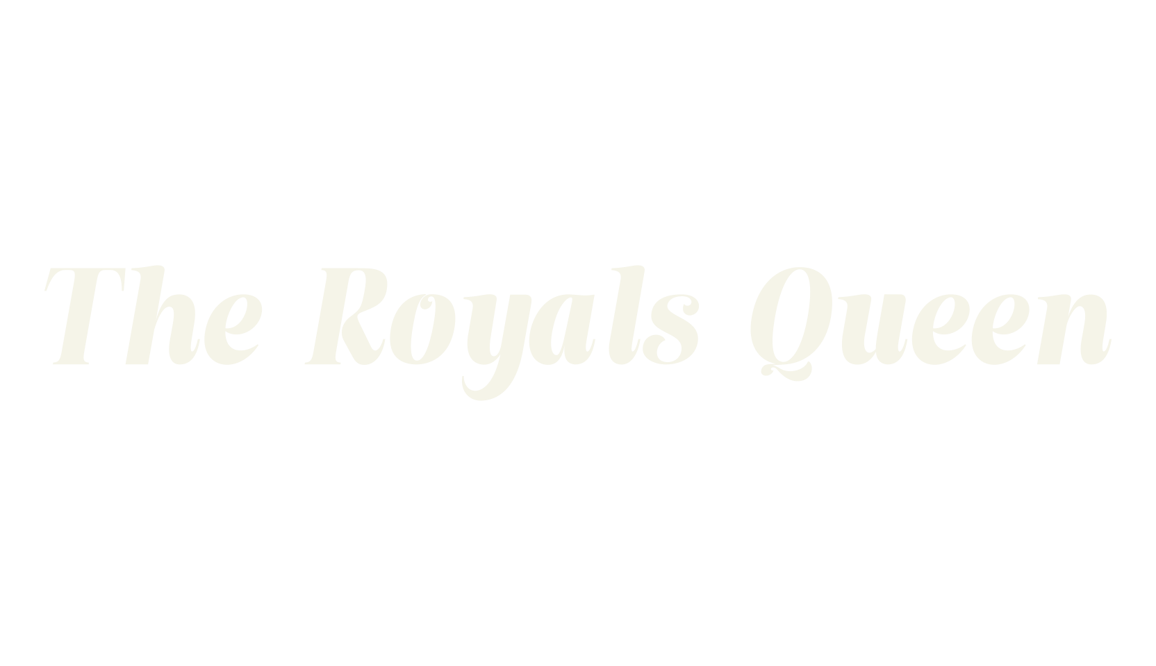The Royals Queen, calligraphy font preview