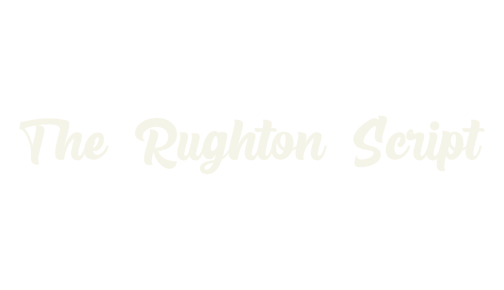 The Rughton Script, retro font preview