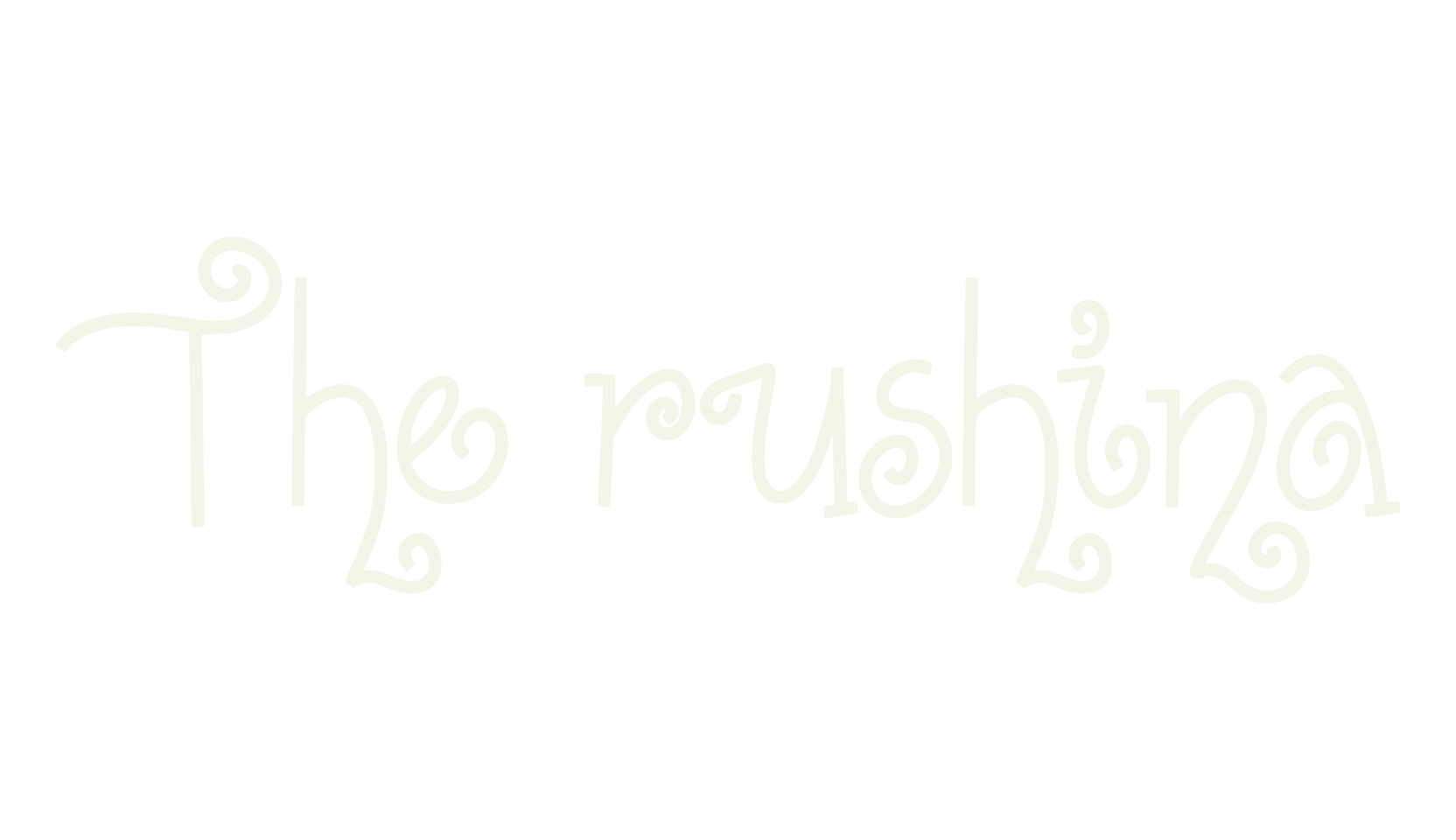 The rushina, lettering font preview