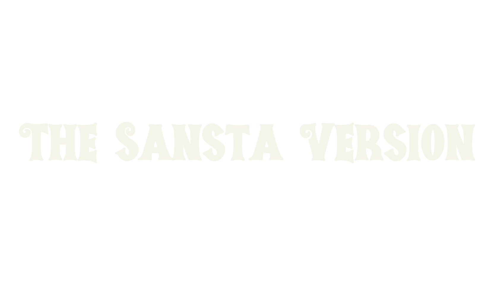 The Sansta Version, santa font preview